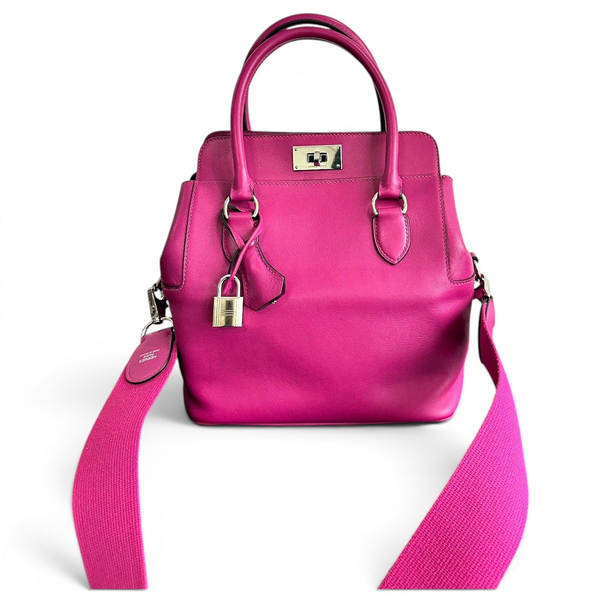 Toolbox leather handbag