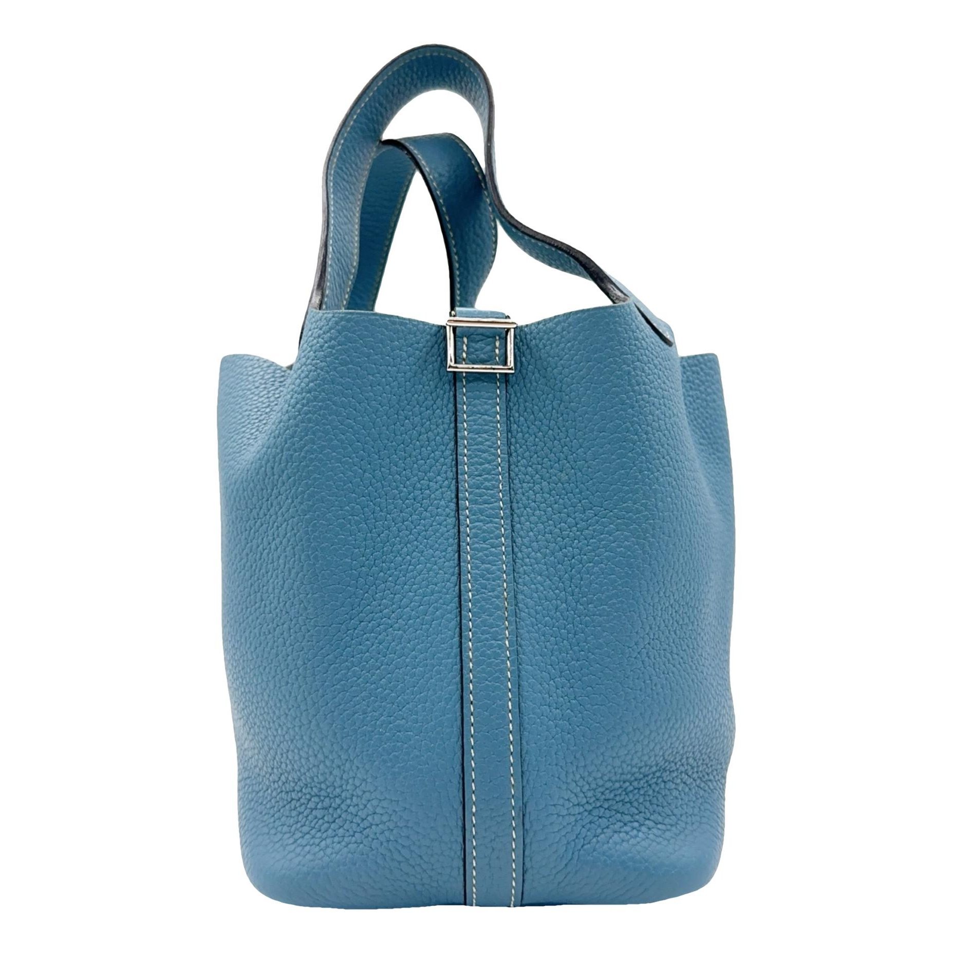 Picotin leather tote
