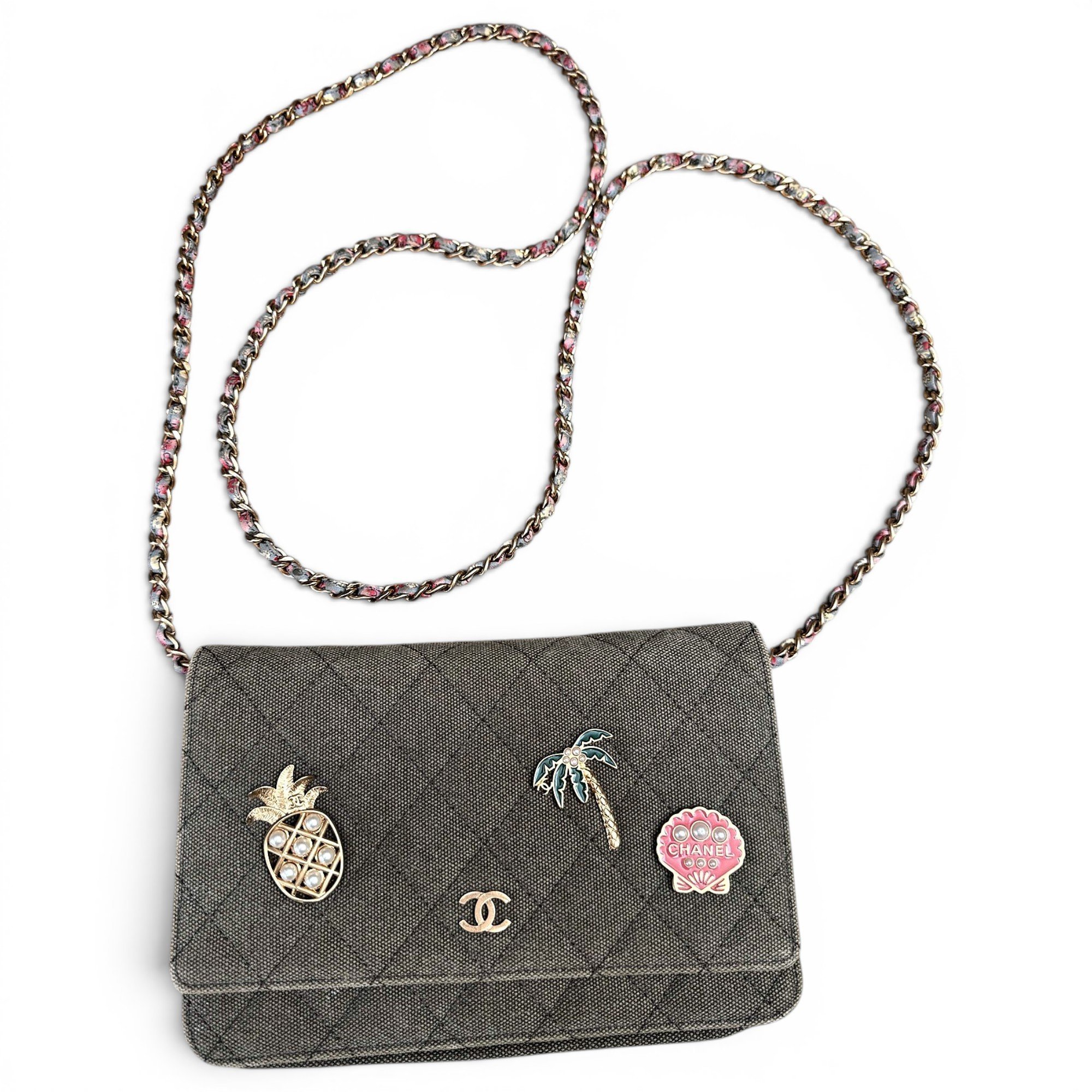 Wallet On Chain cloth crossbody bag