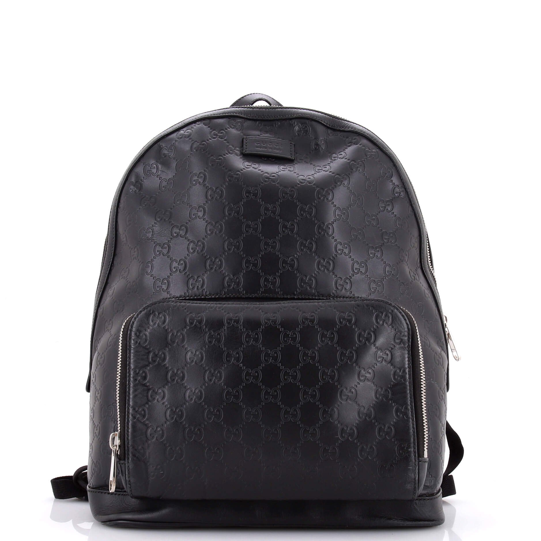 Signature Pocket Backpack Guccissima Leather Large