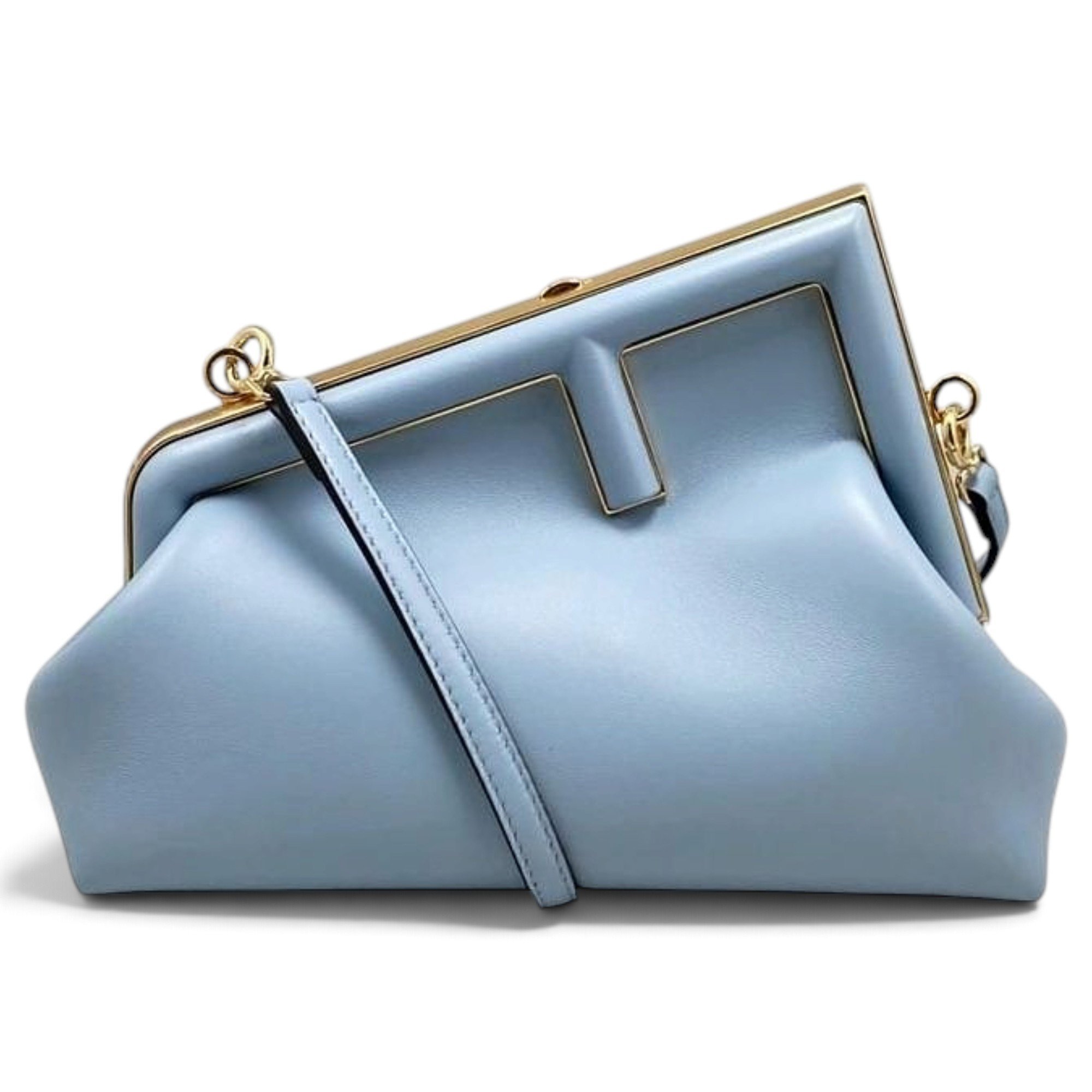 First leather handbag