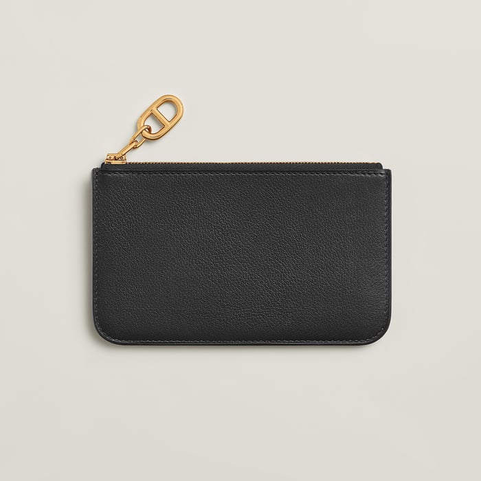 Noir Zipengo Chaine d'Ancre Card Holder