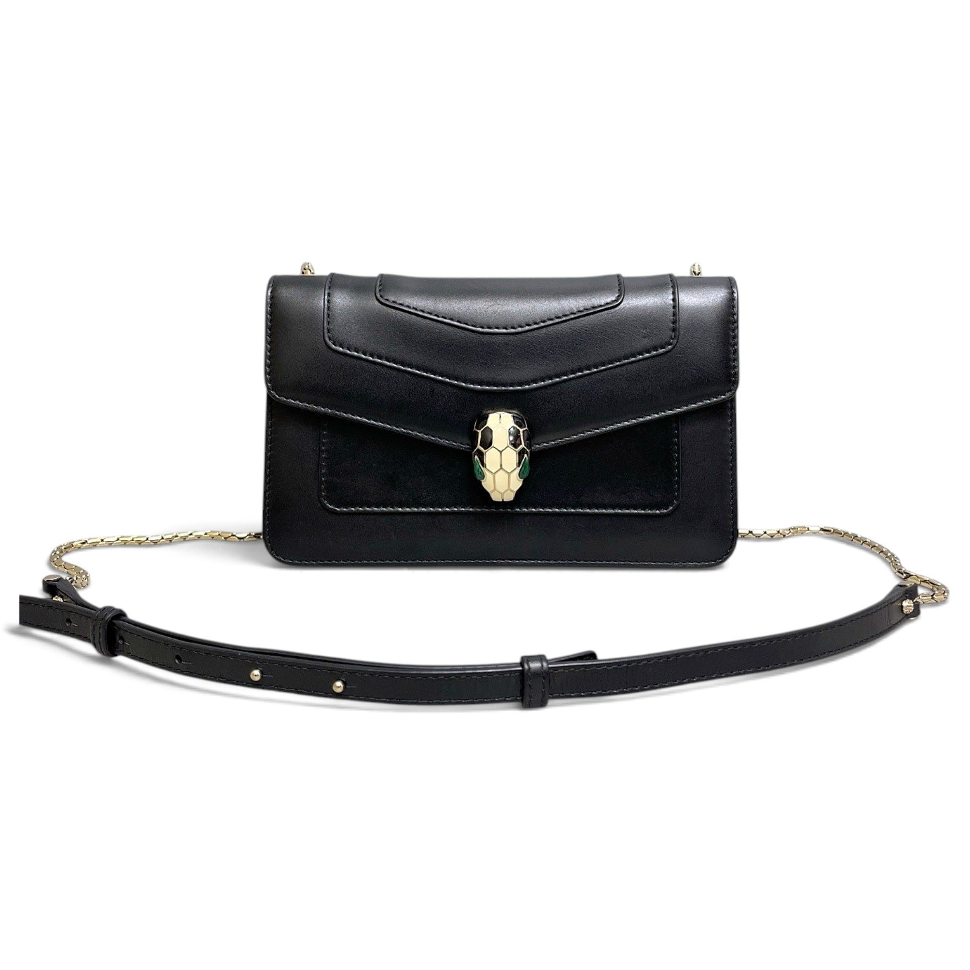 Serpenti leather handbag