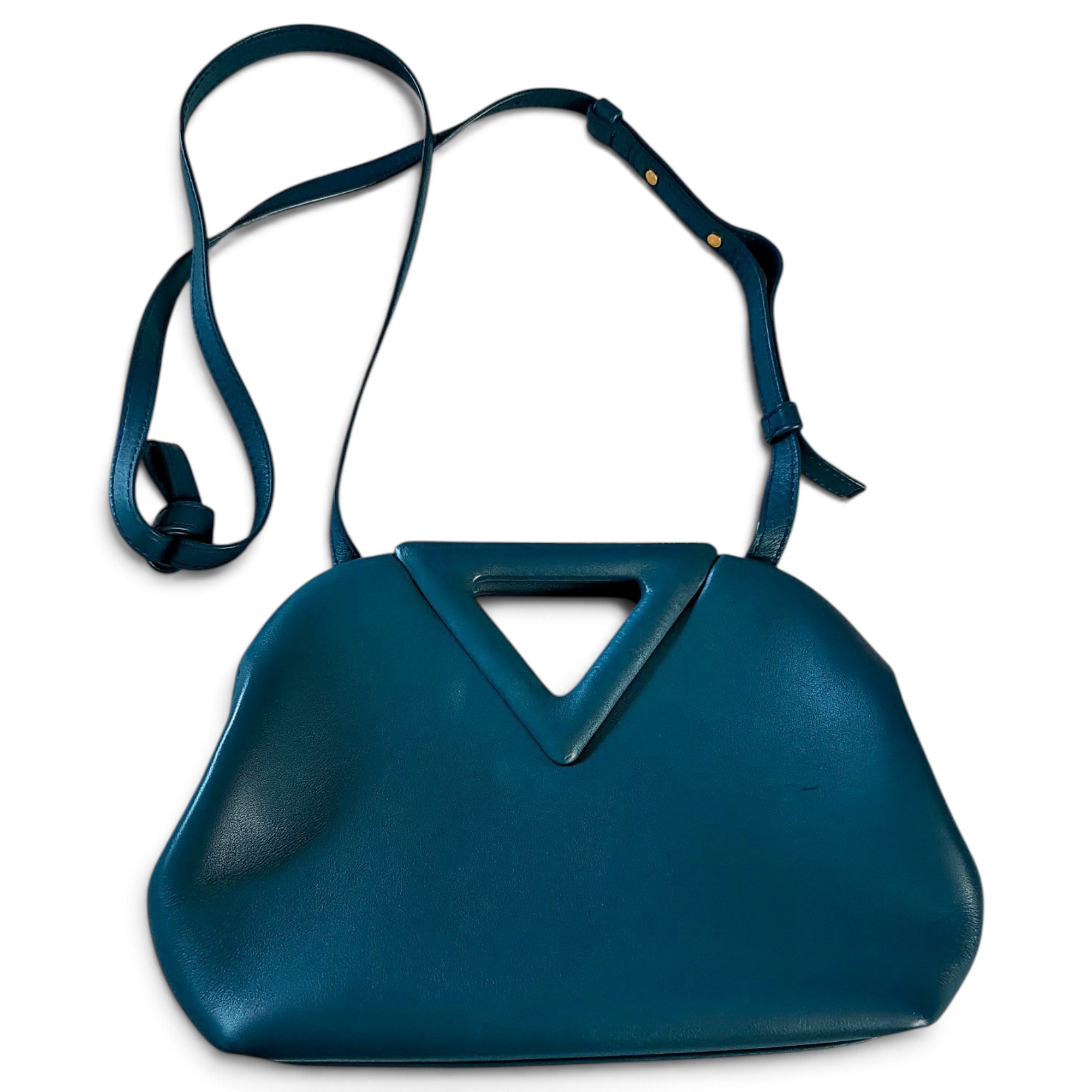 Point leather handbag