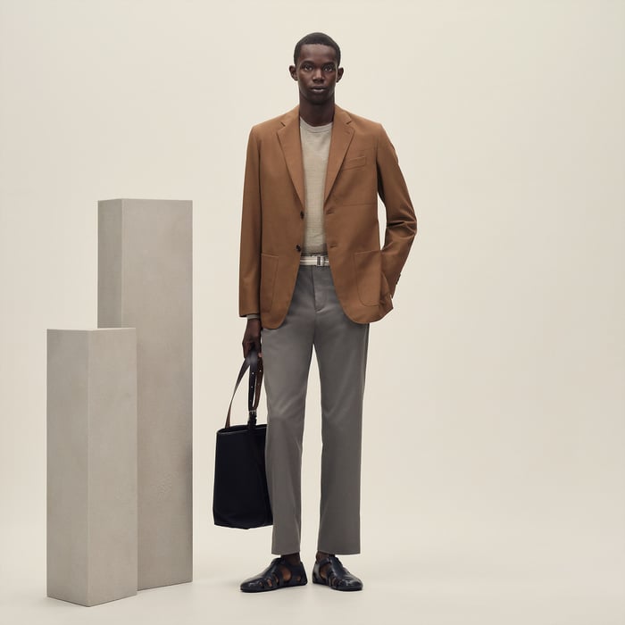 Caramel "Surpiqures H" Stadium Relax Jacket