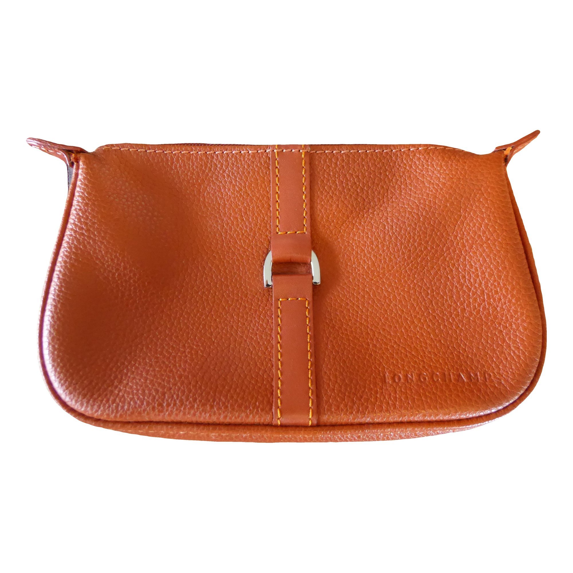 Leather clutch bag
