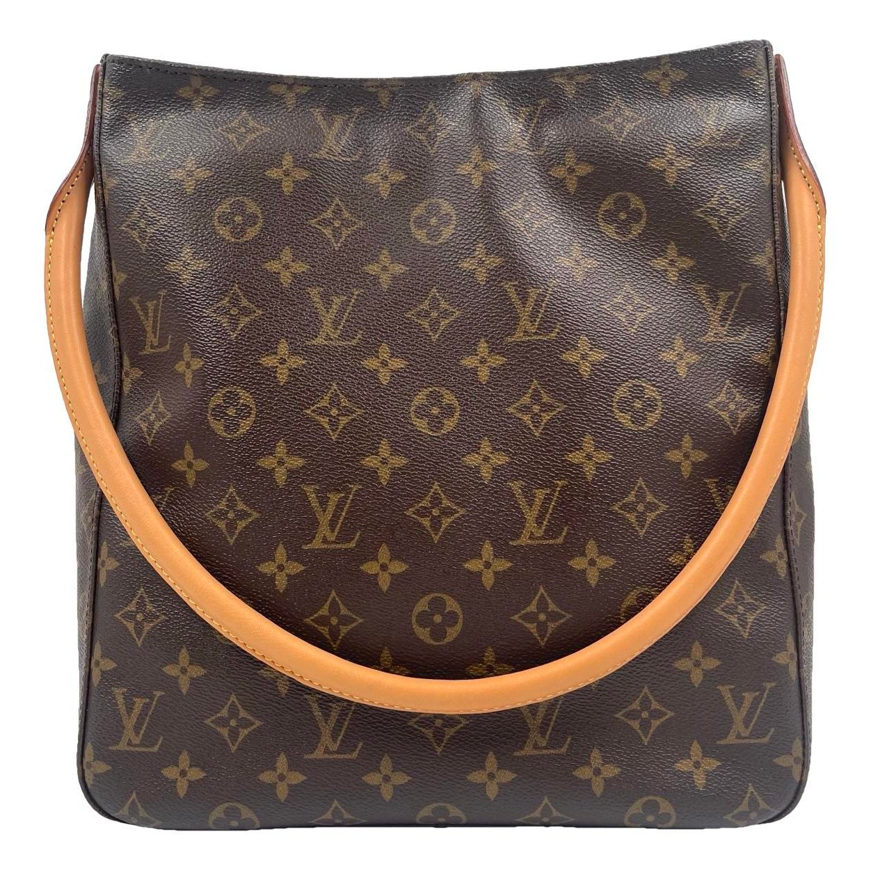 Looping leather handbag