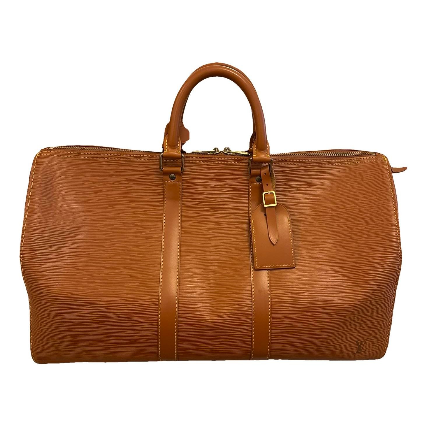 Keepall leather travel bag