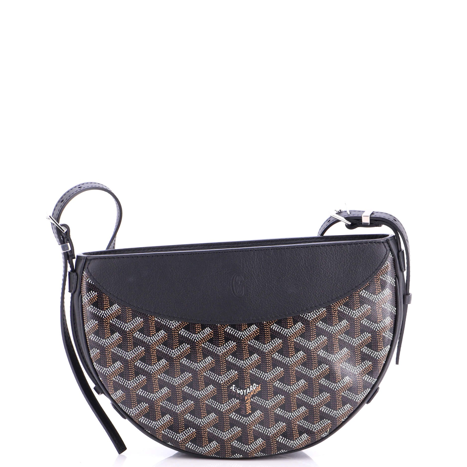 Hirondelle Shoulder Bag Coated Canvas and Leather