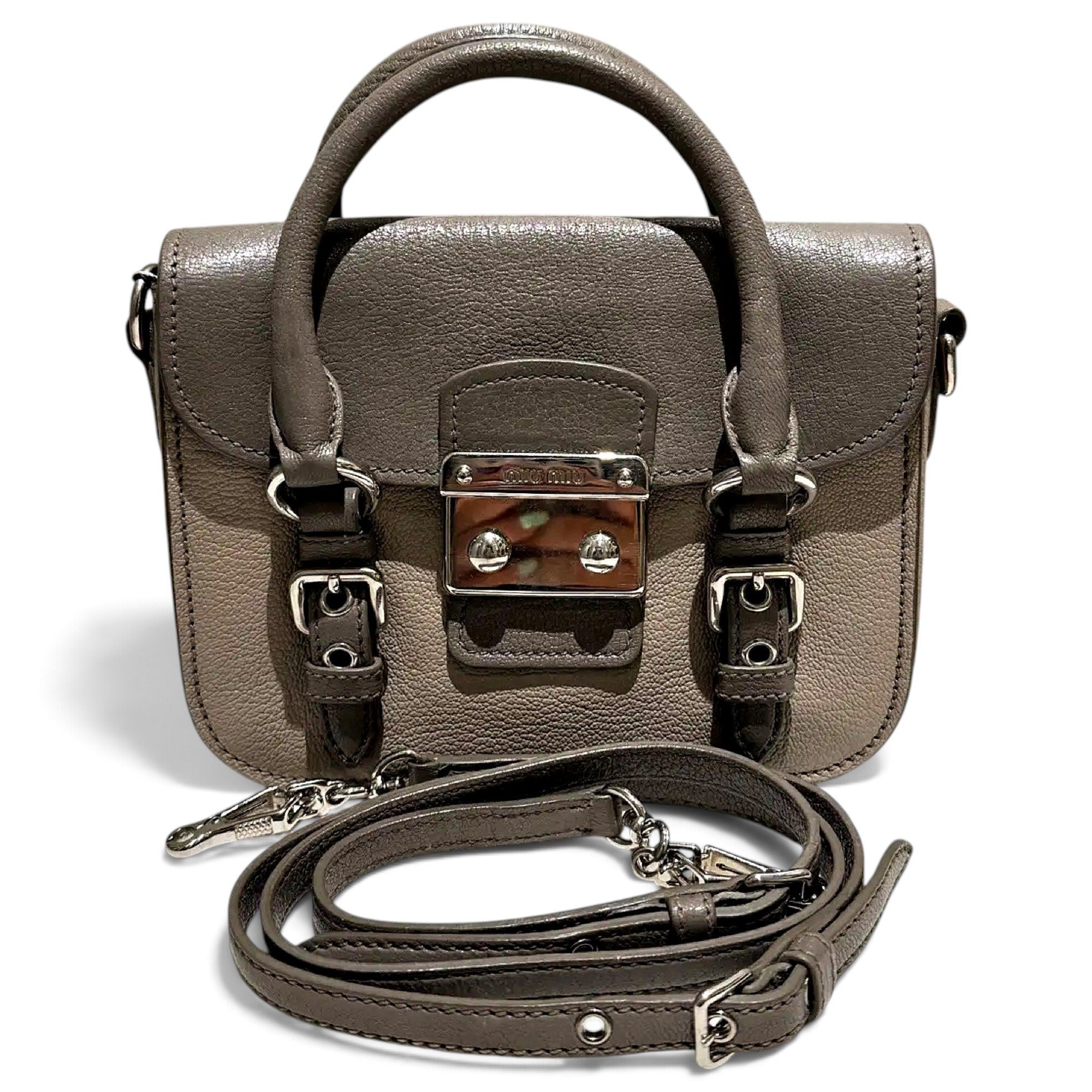 Miu Miu Coffer leather handbag