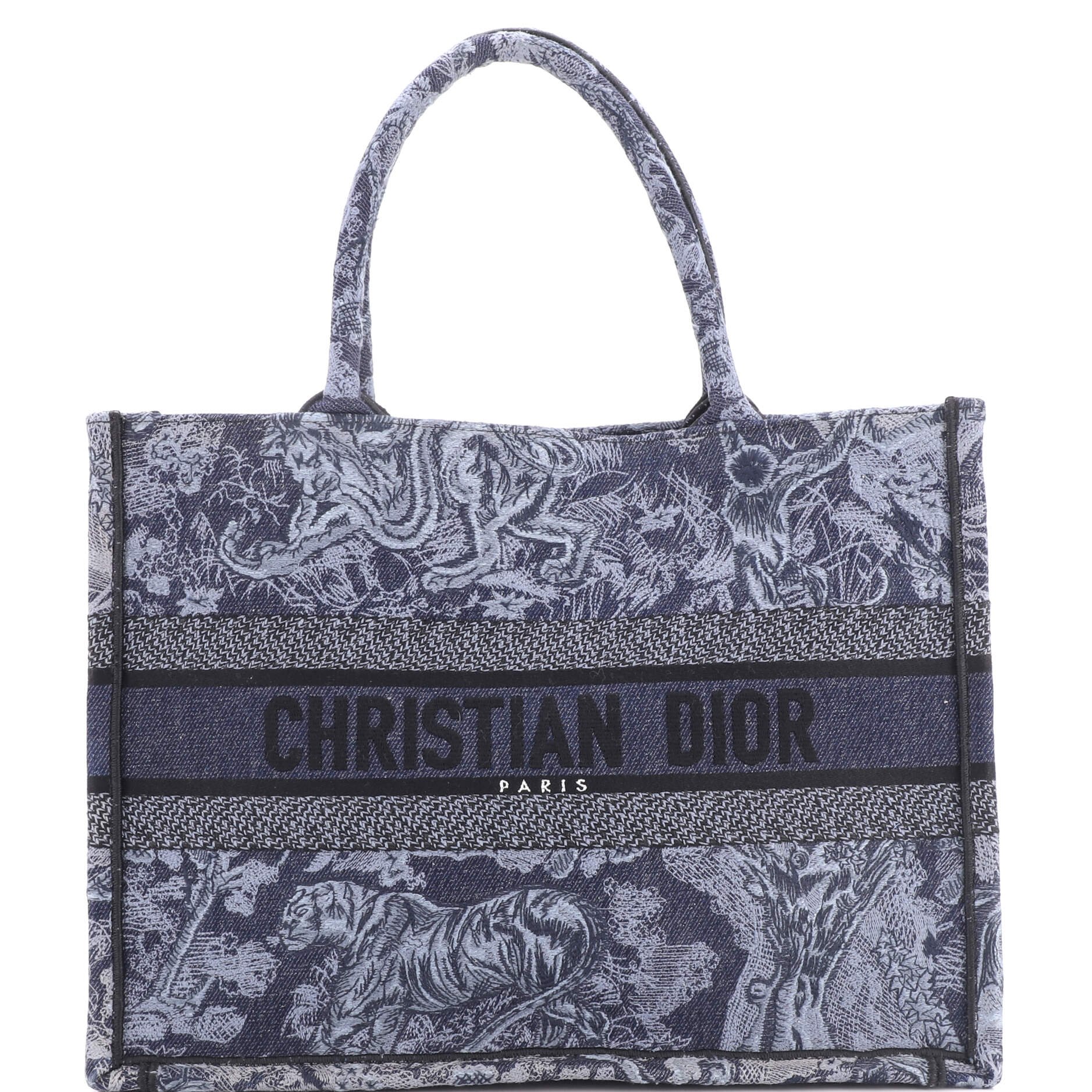 Book Tote Embroidered Canvas Medium