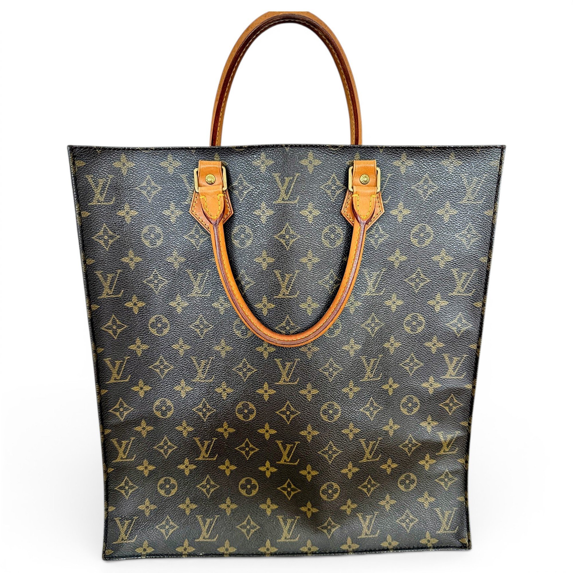 Plat leather tote