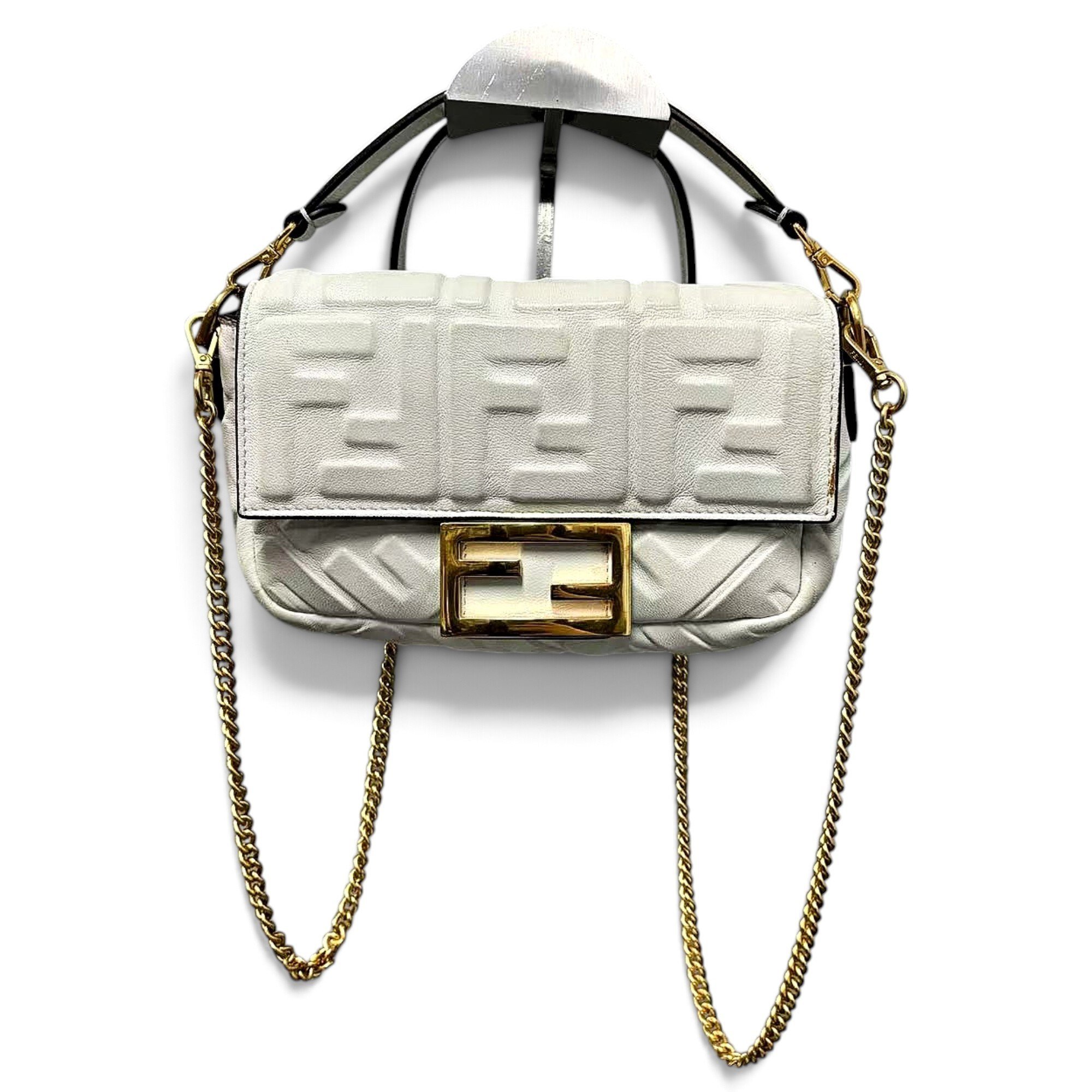 Baguette Chain Midi leather handbag