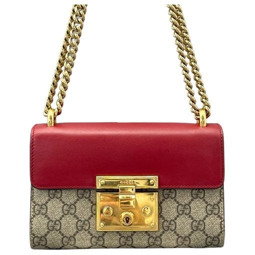 Padlock leather handbag