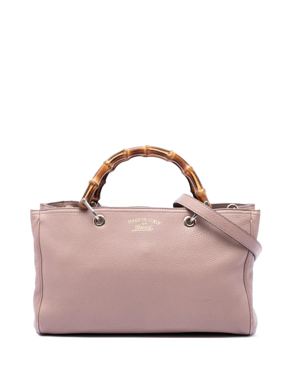 2016-2026 Medium Calfskin Bamboo Shopper satchel