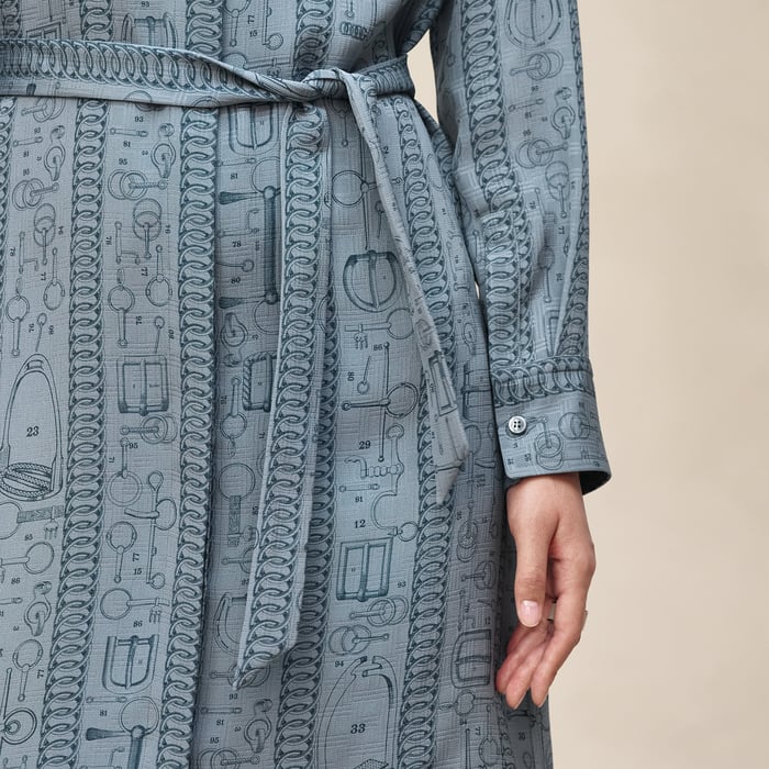 Bleu Adriatique "Cahier Du Colporteur" Shirt Dress