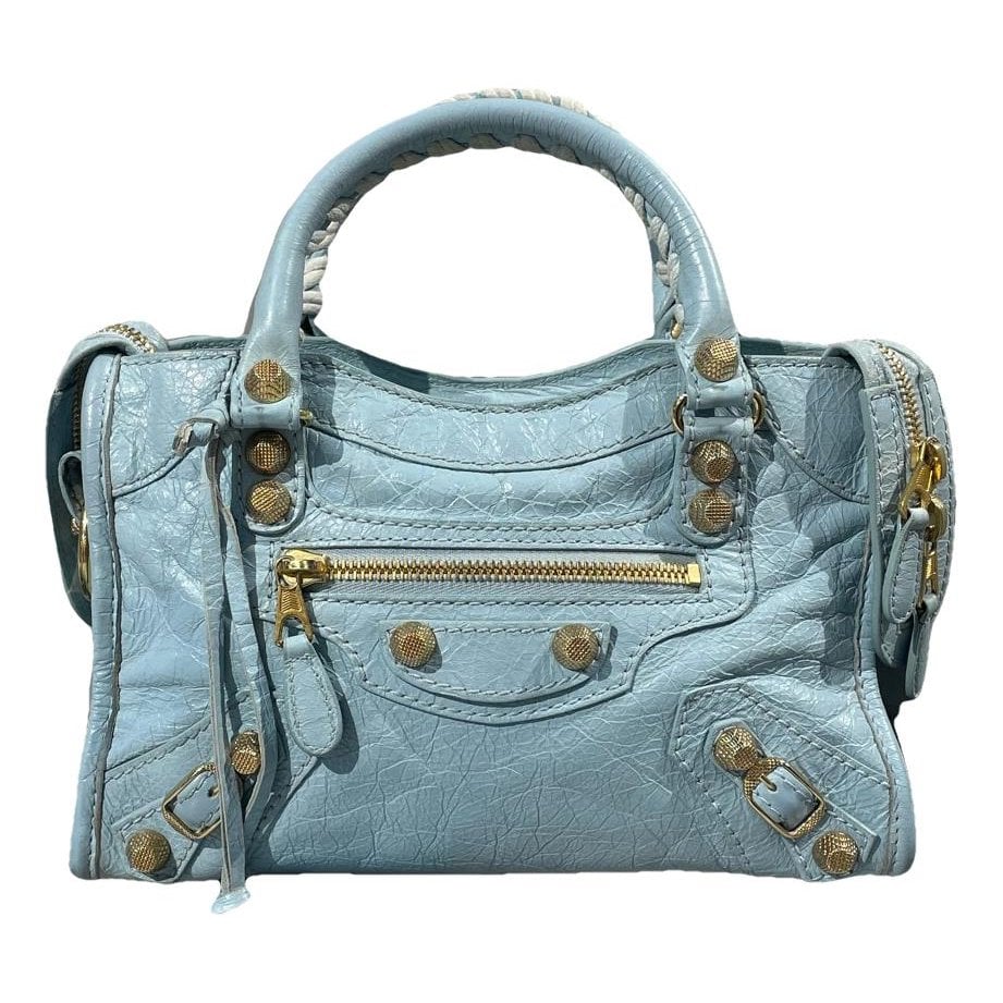 City leather handbag
