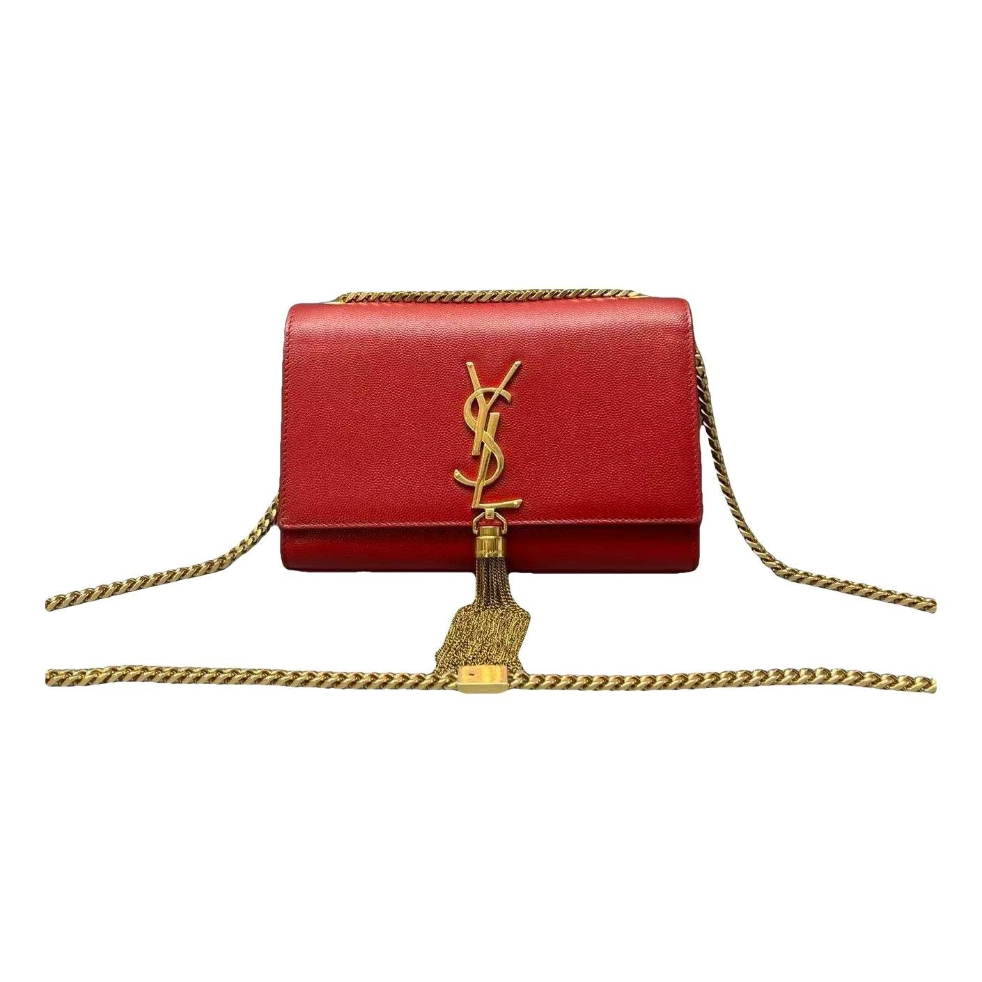Pompom Kate leather handbag