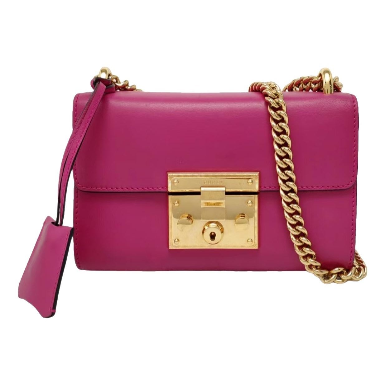 Padlock leather handbag