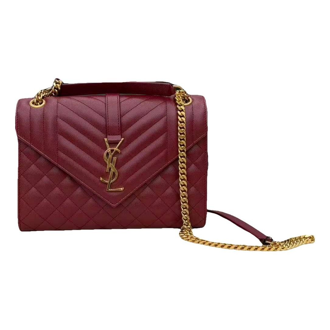 Envelope leather handbag