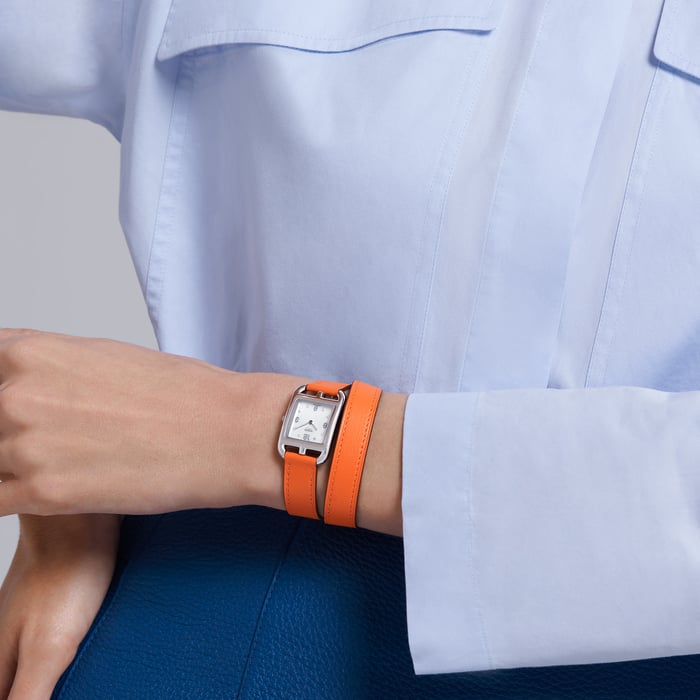 Orange Cape Cod Small Model 31 MM Double Tour Watch Strap