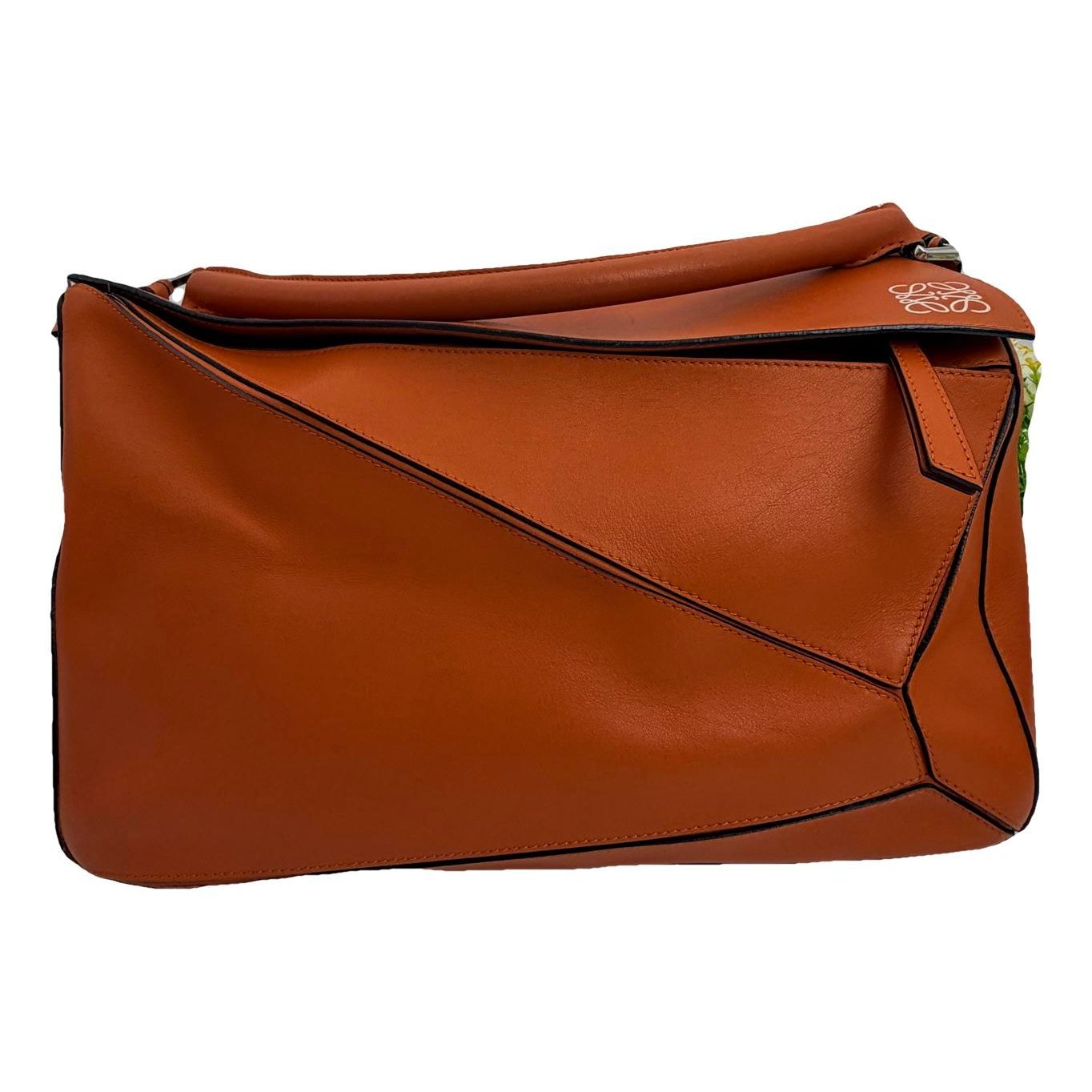 Puzzle leather handbag