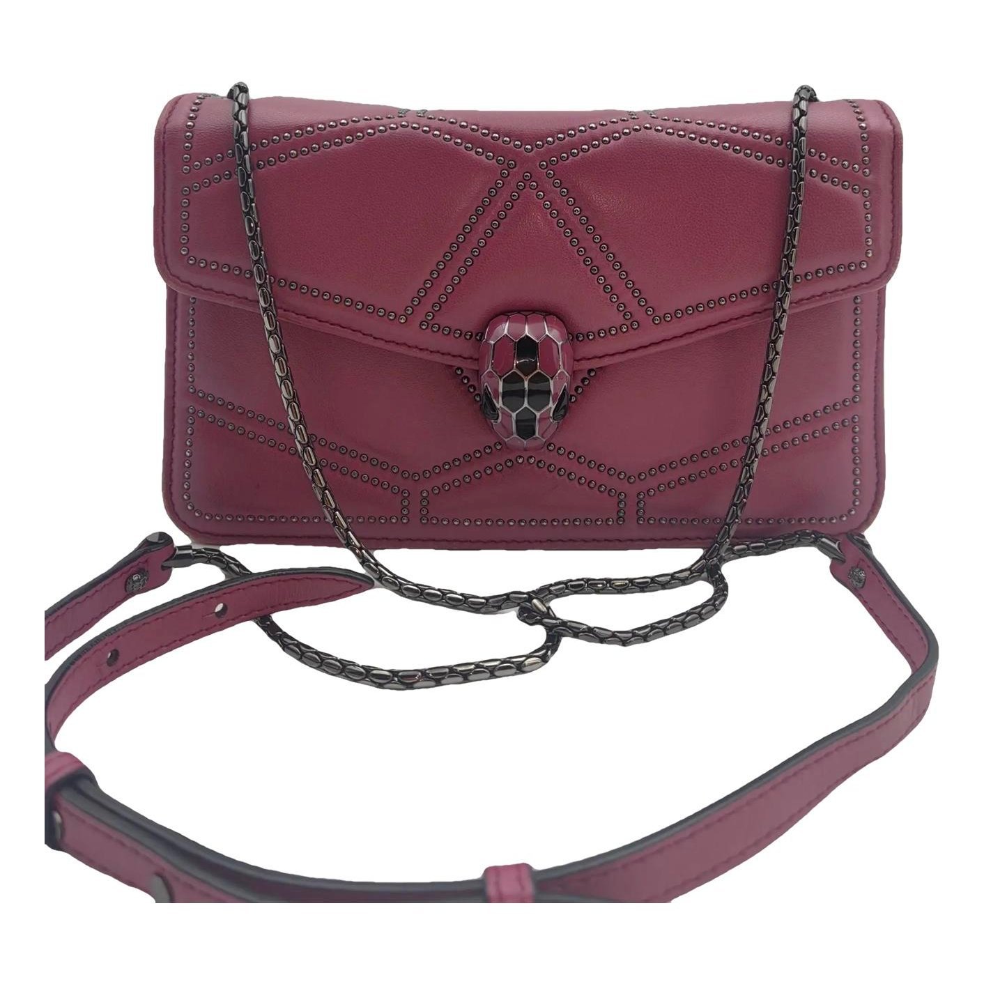 Serpenti leather handbag