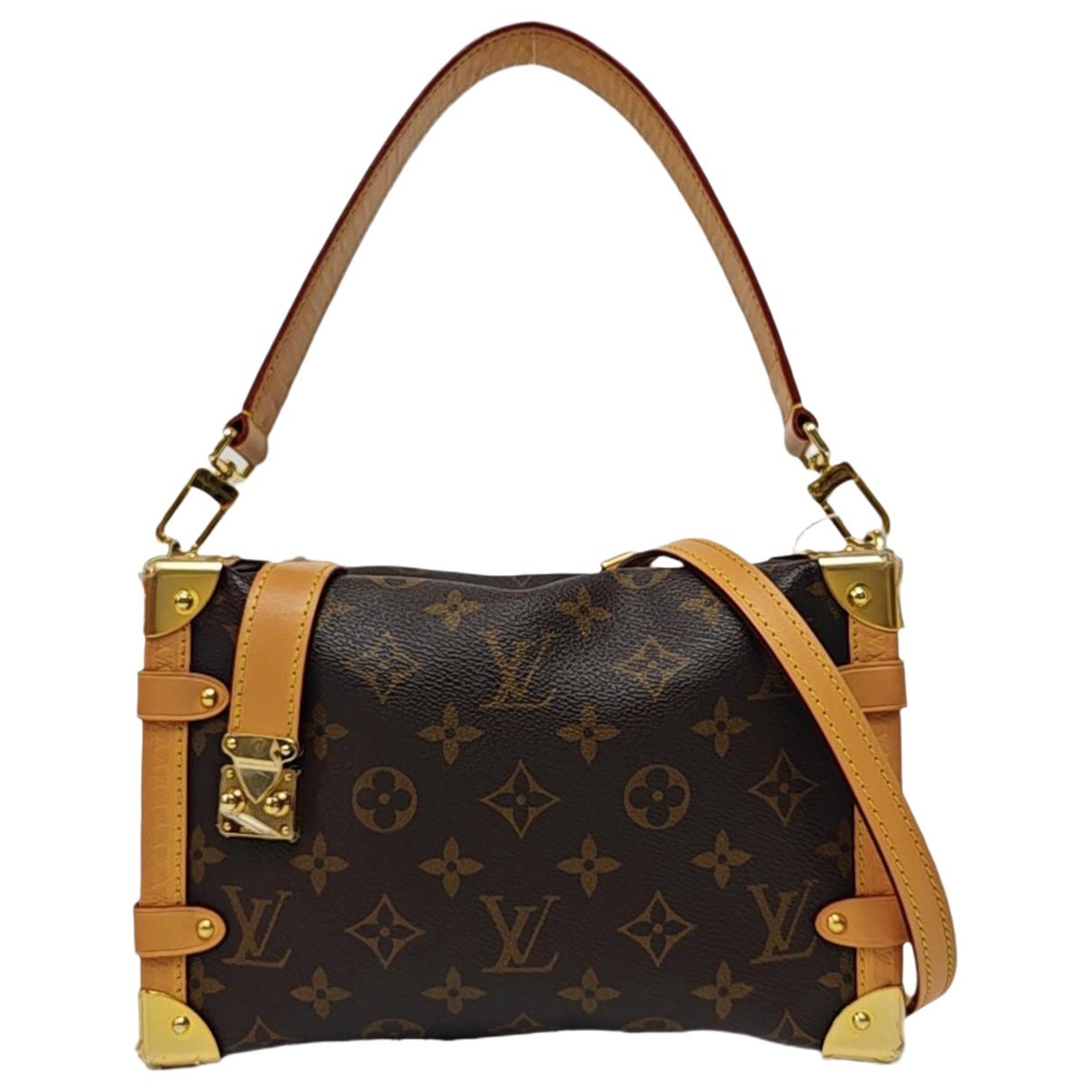 Side Trunk leather crossbody bag