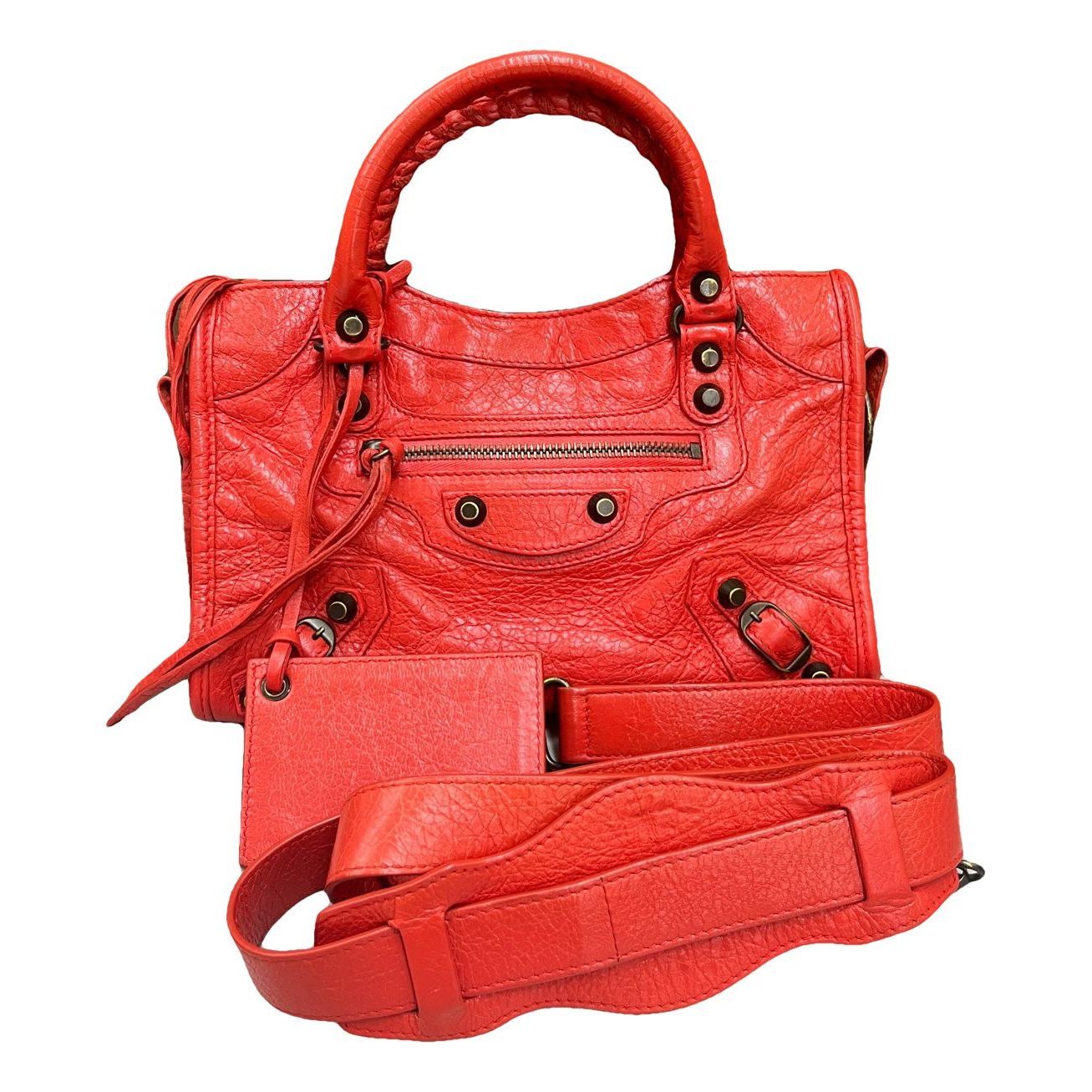 Town leather handbag