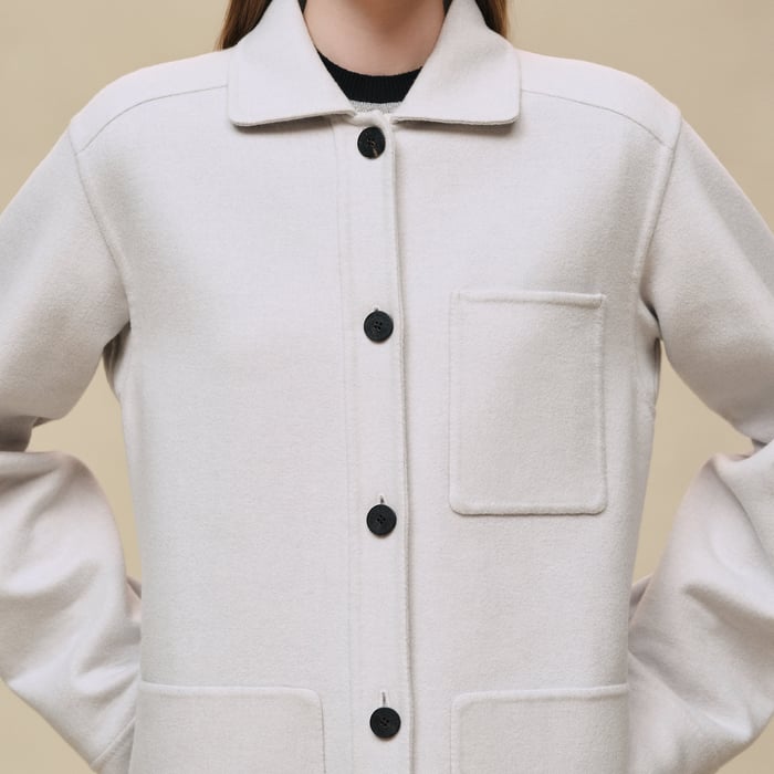 Gris Pervenche Overshirt Coat