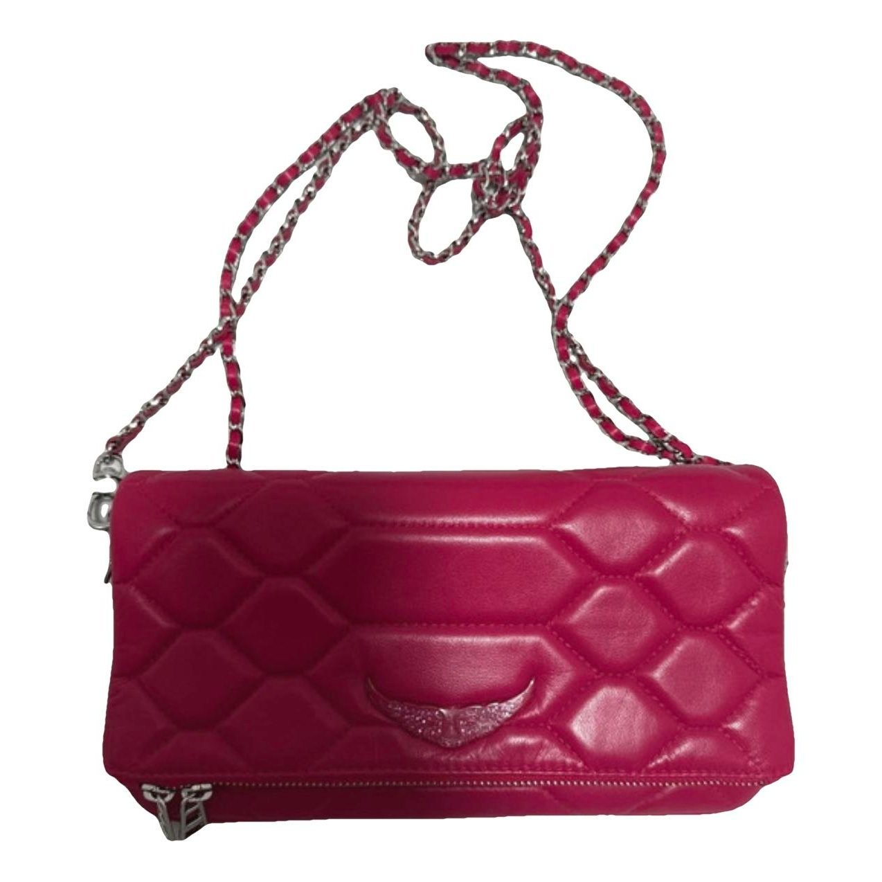 Rock leather clutch bag