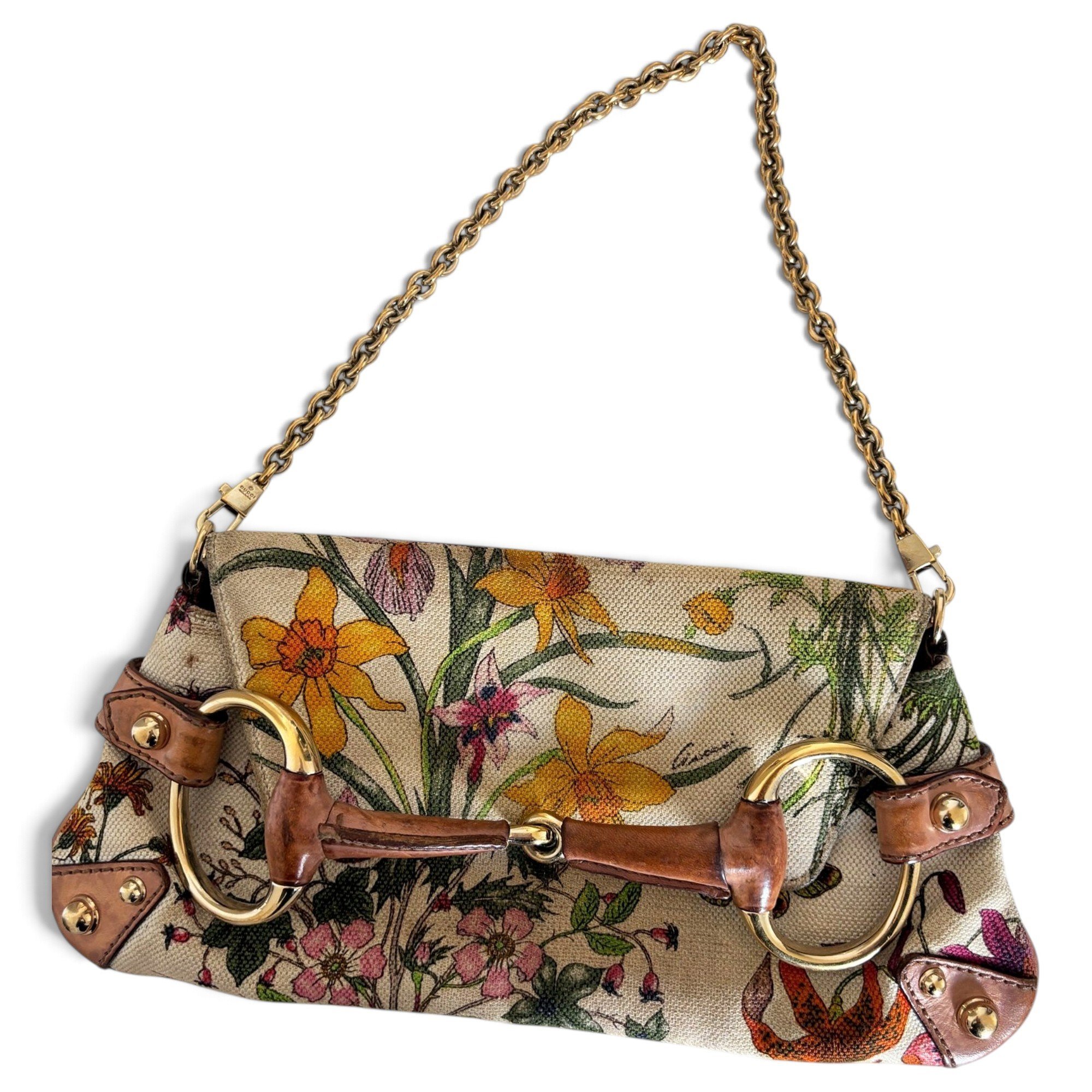 Horsebit Chain leather handbag