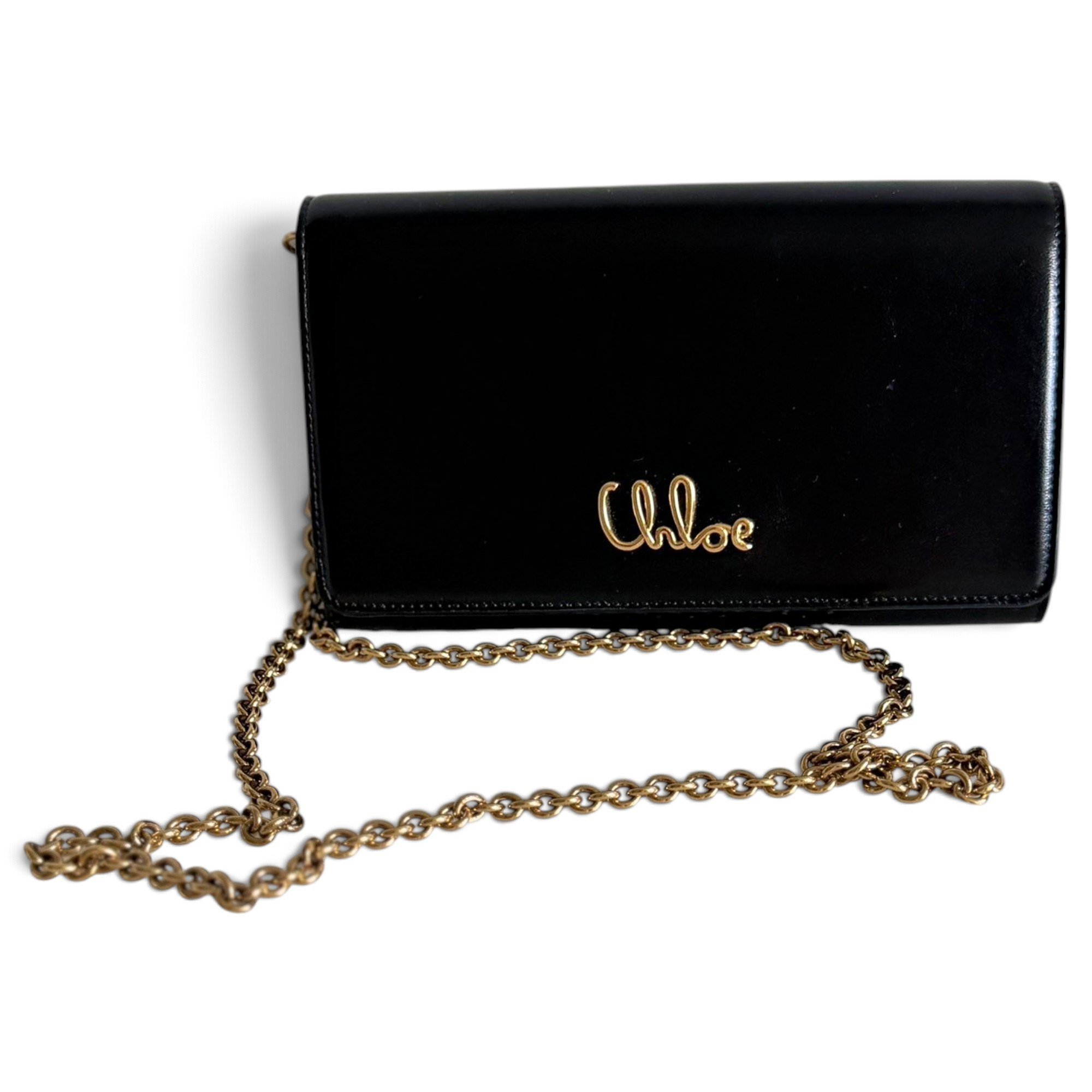 Leather clutch bag