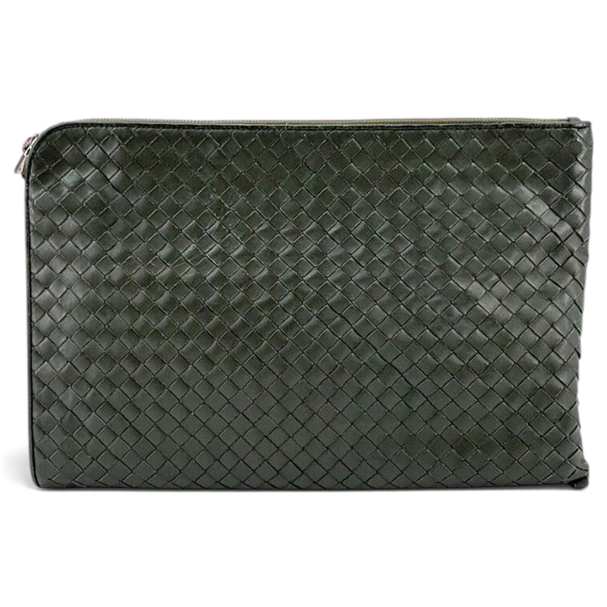 Leather clutch bag