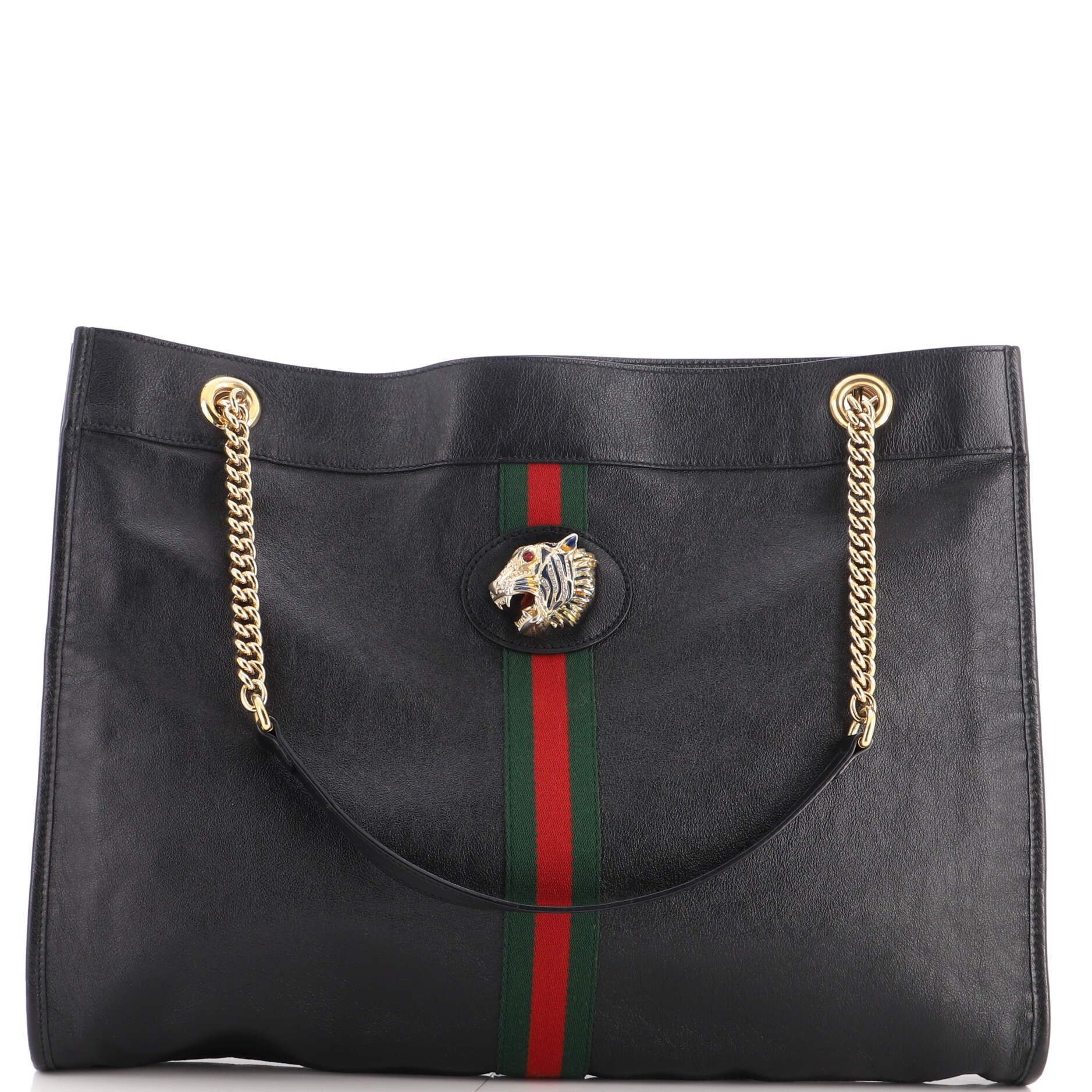 Rajah Chain Tote Leather Large
