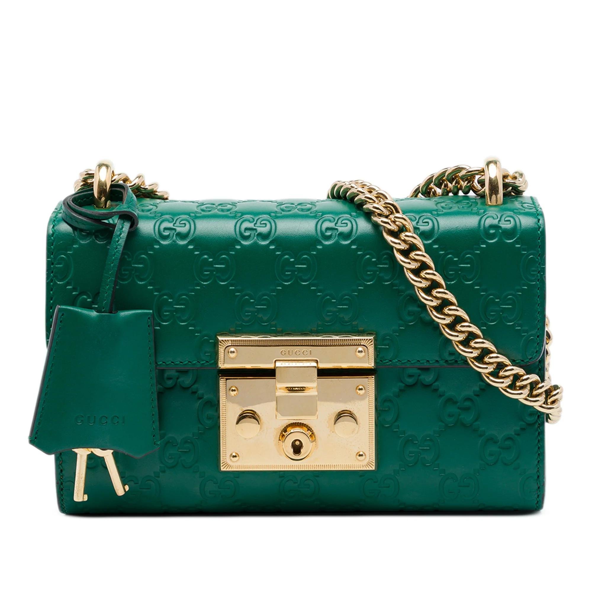 Padlock leather handbag