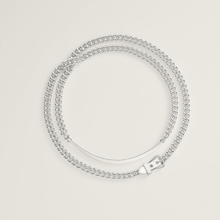 Sans Coloris Boucle Sellier Inflexible Necklace, Small Model