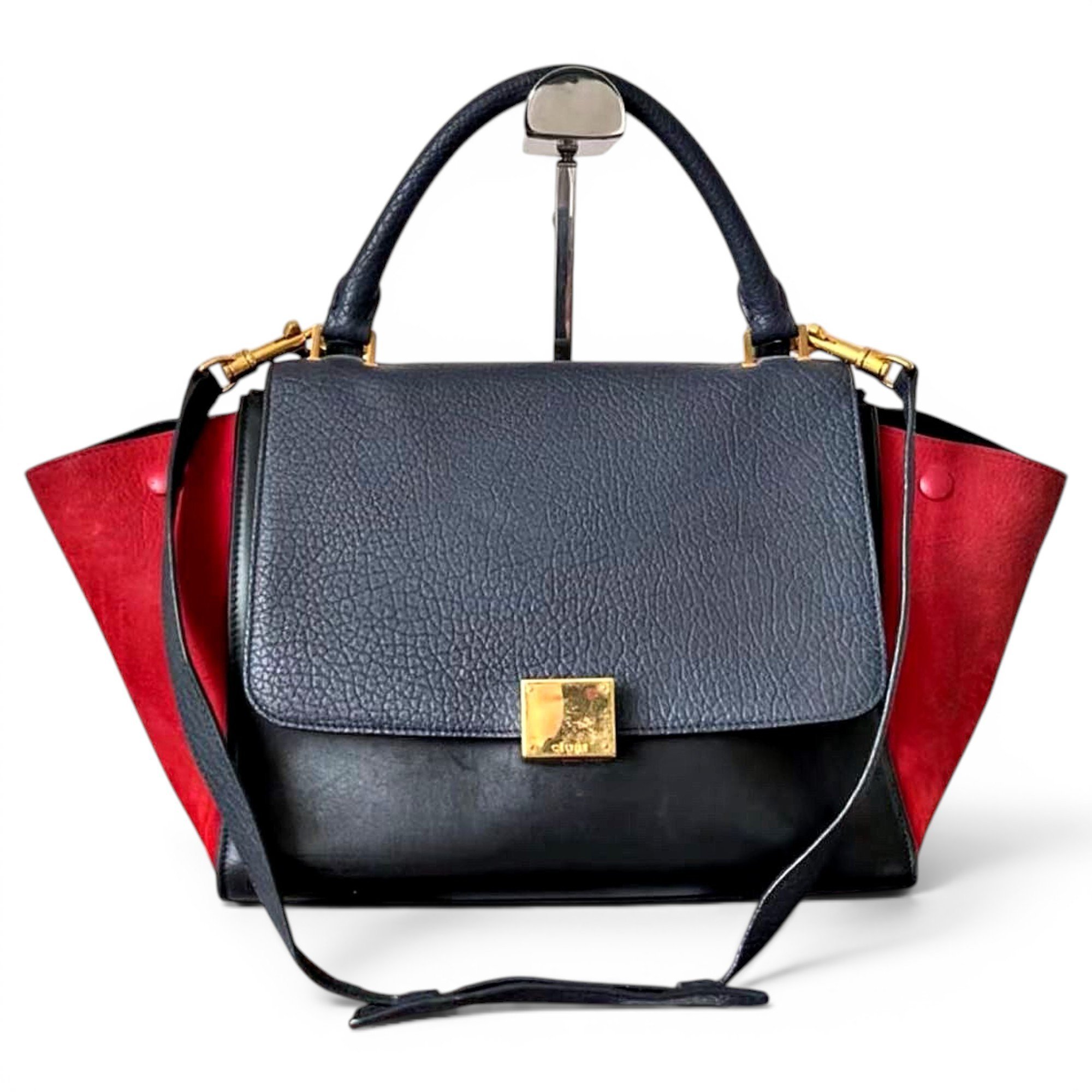 Trapèze leather tote