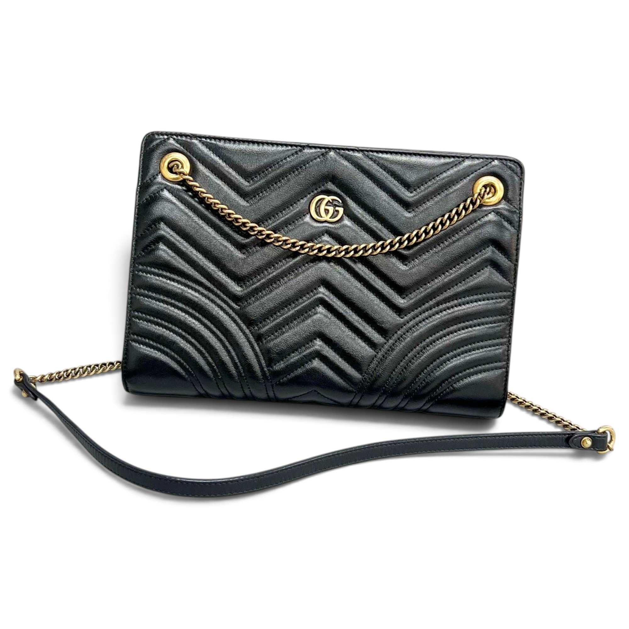 GG Marmont Accordion leather handbag
