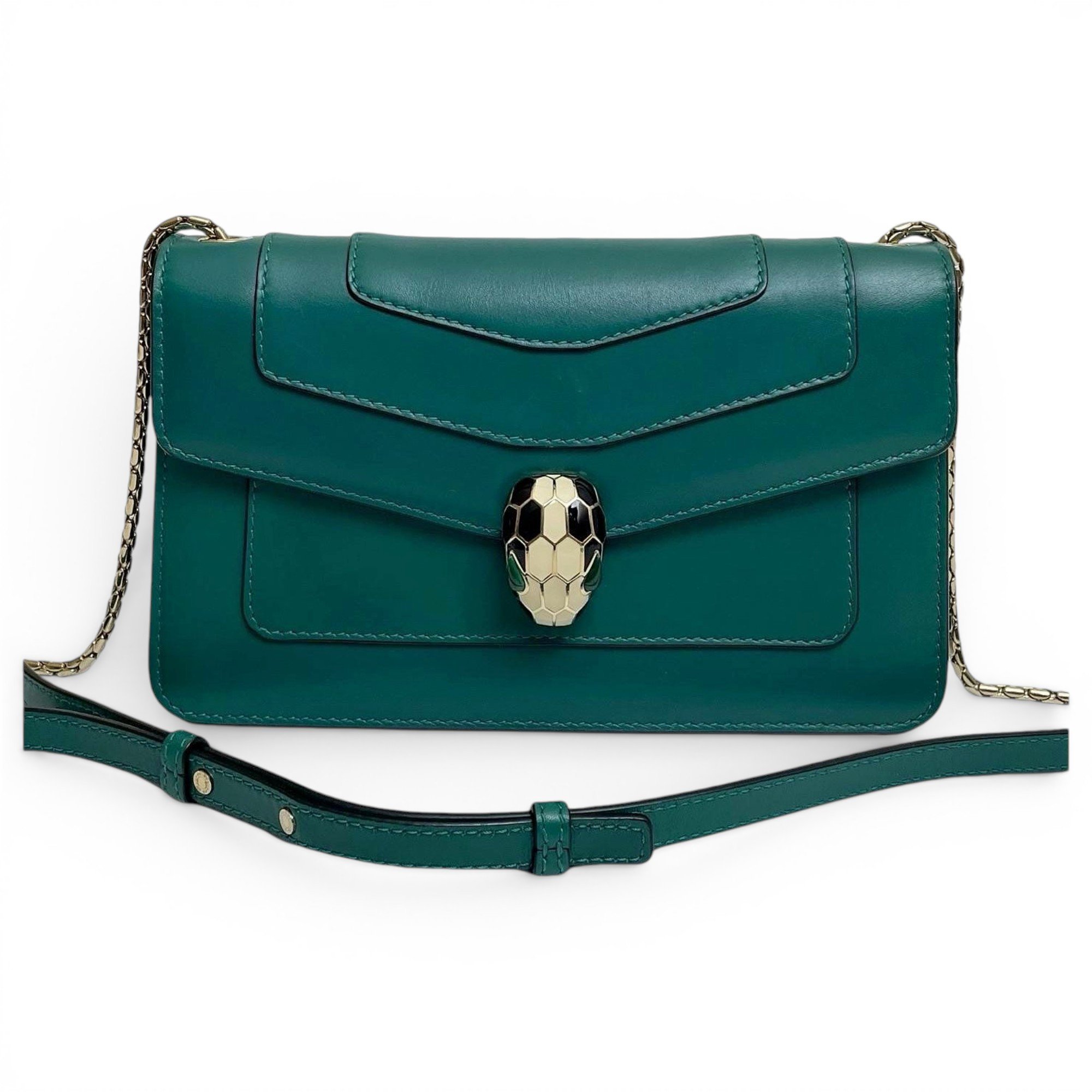 Serpenti leather handbag