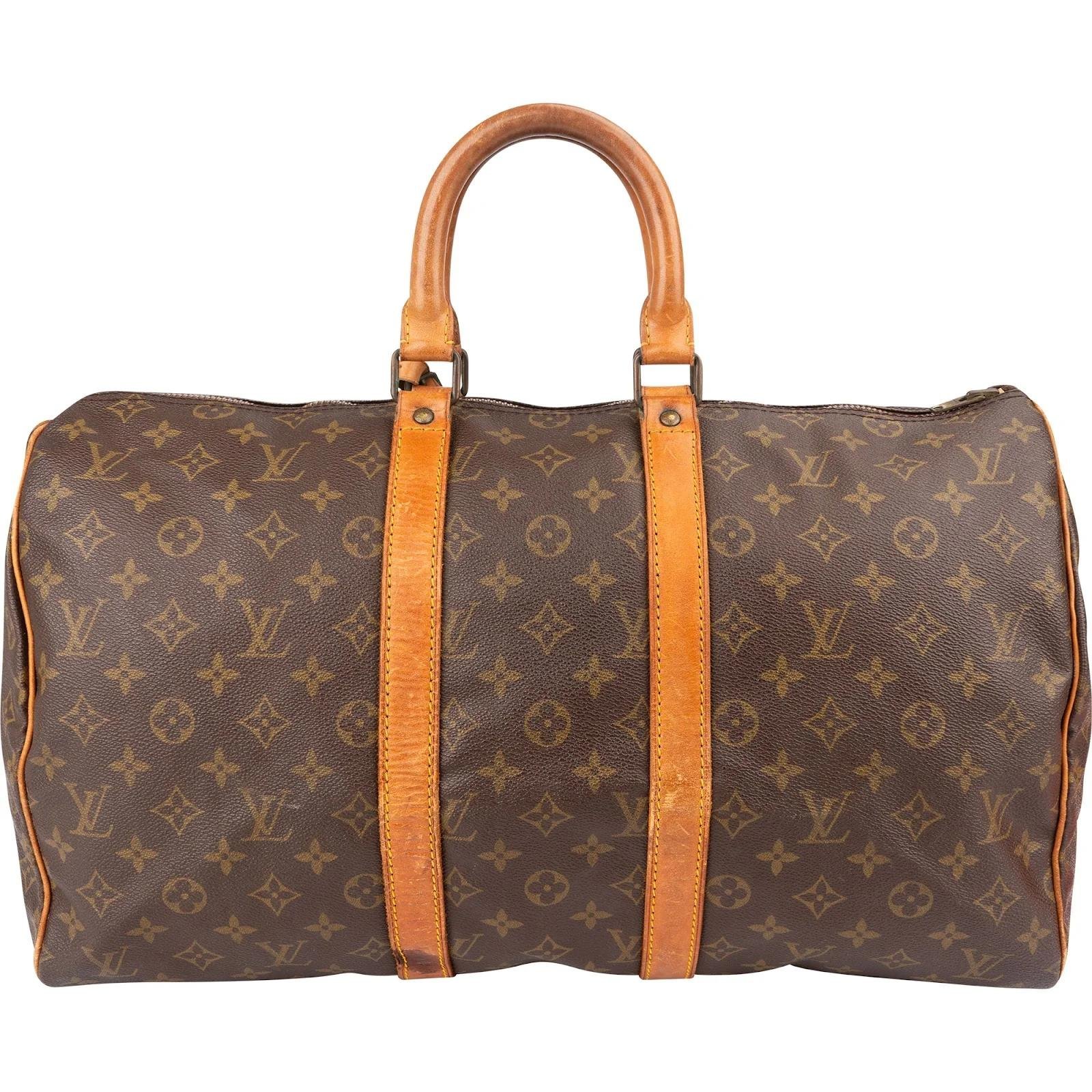 Keepall leather travel bag