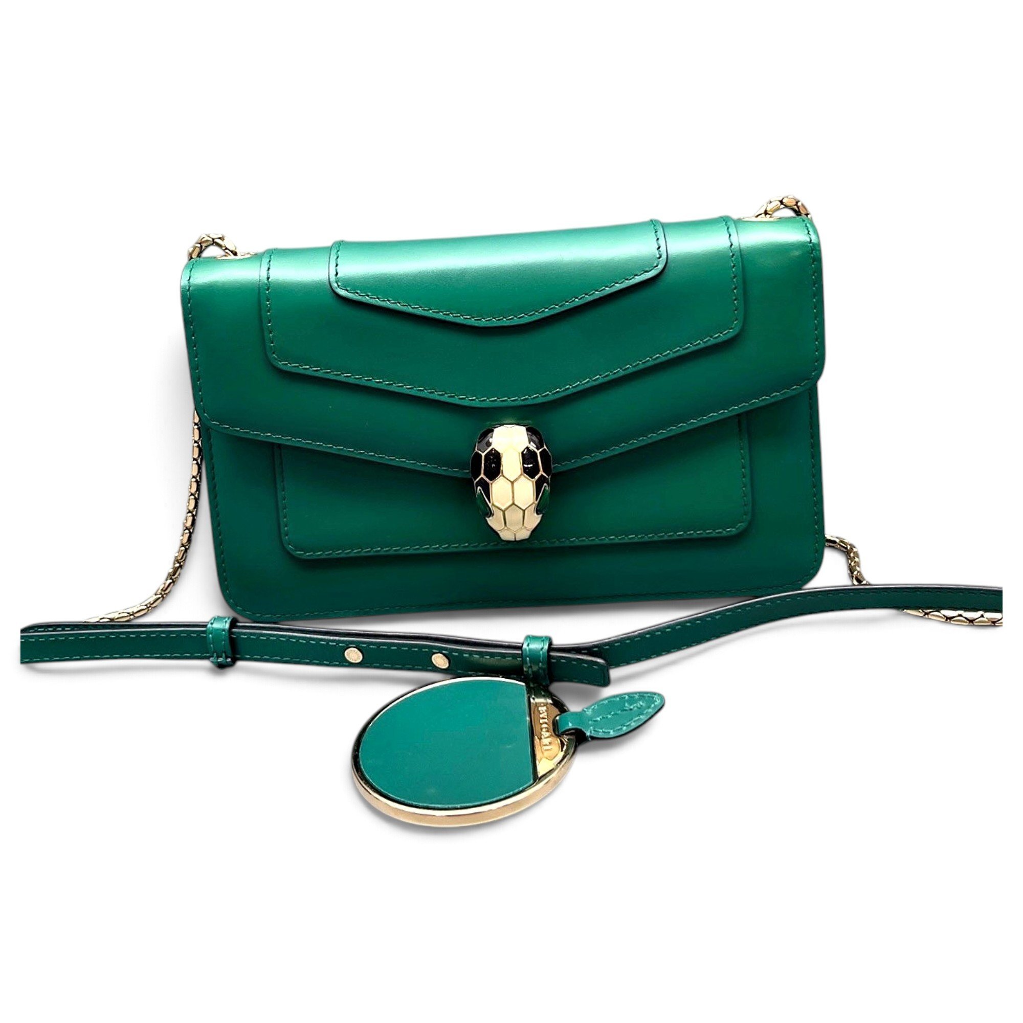 Serpenti leather handbag