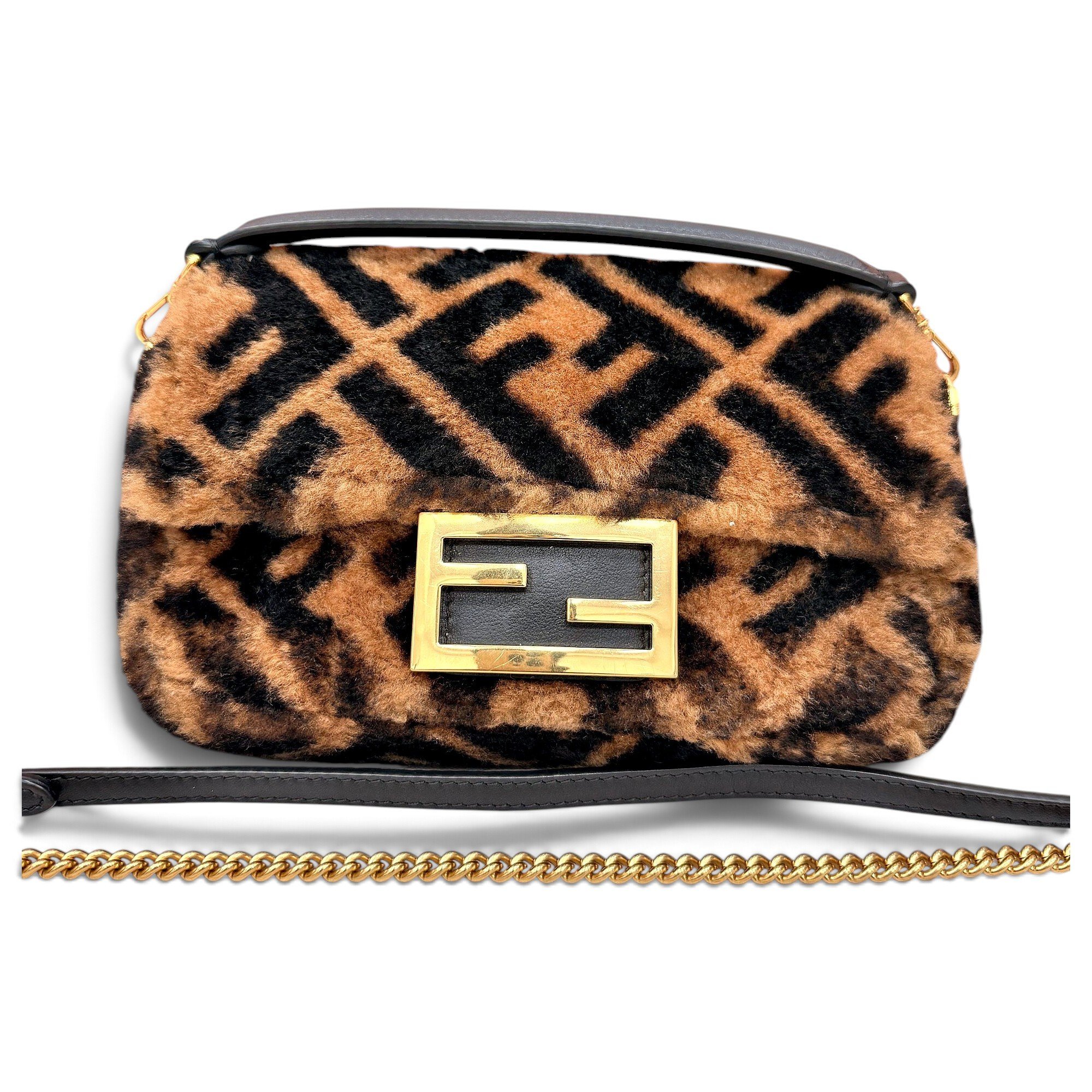 Baguette vegan leather handbag