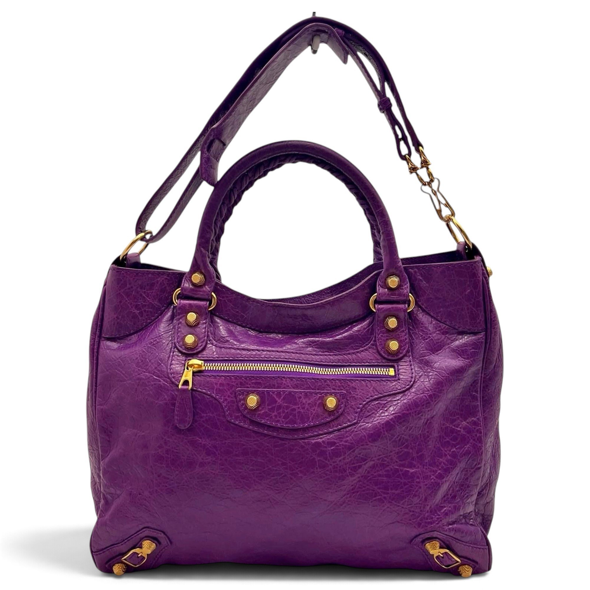 City leather handbag