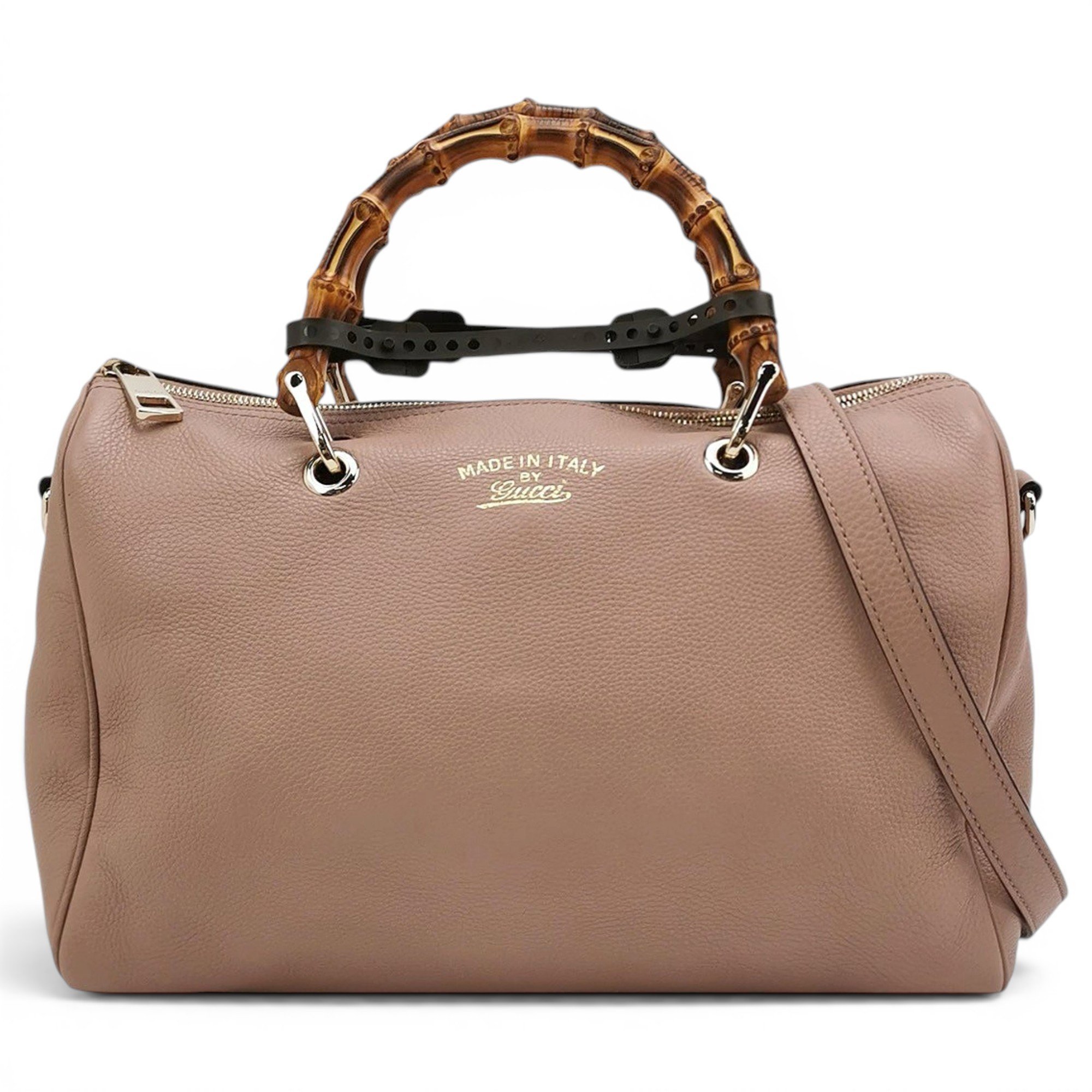 Bamboo leather handbag