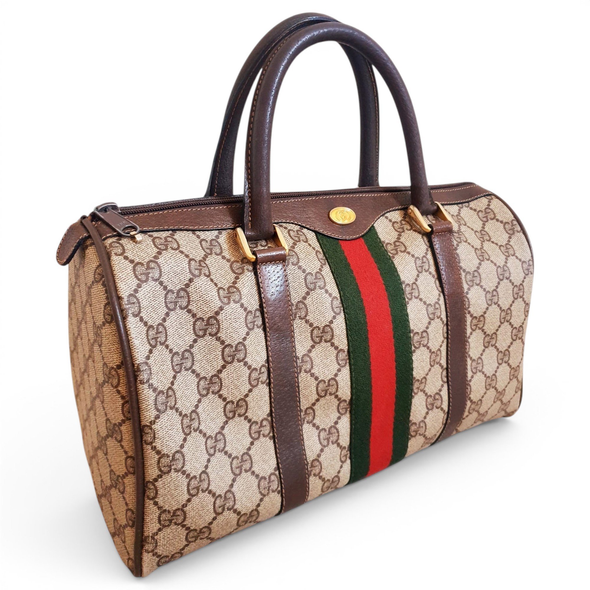Ophidia Boston leather handbag