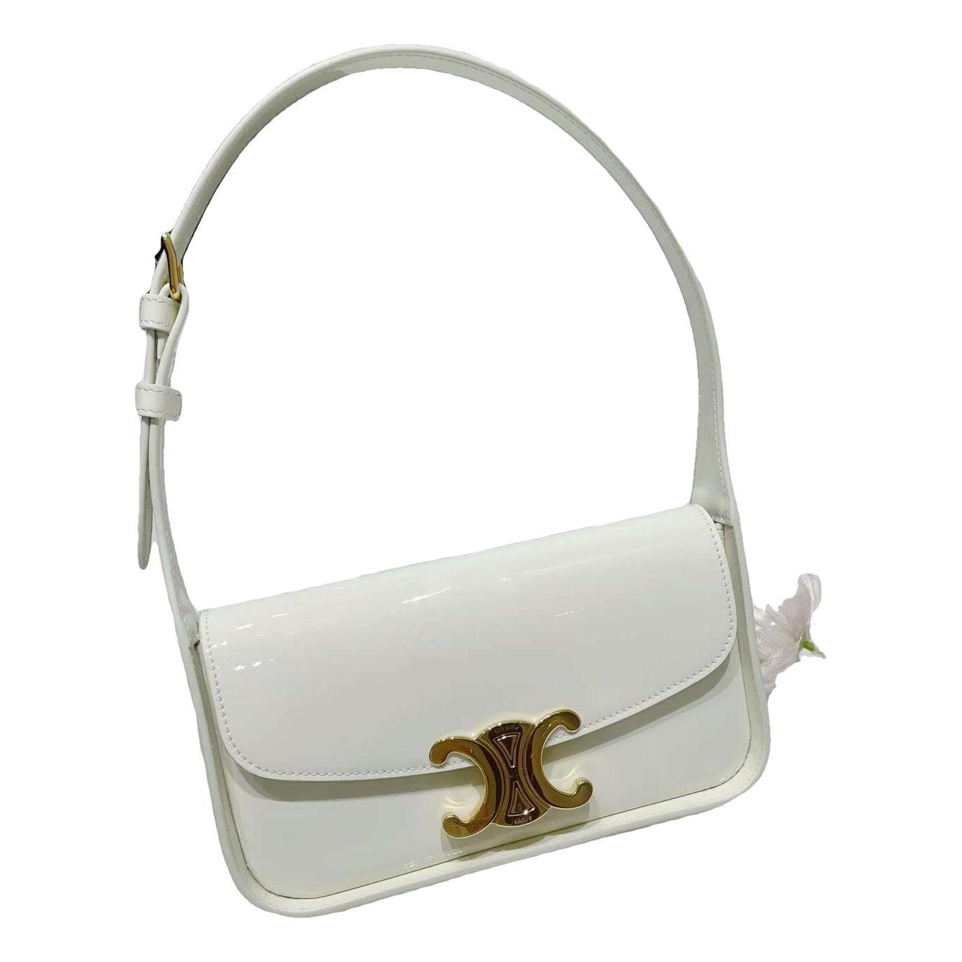 Triomphe Long patent leather handbag