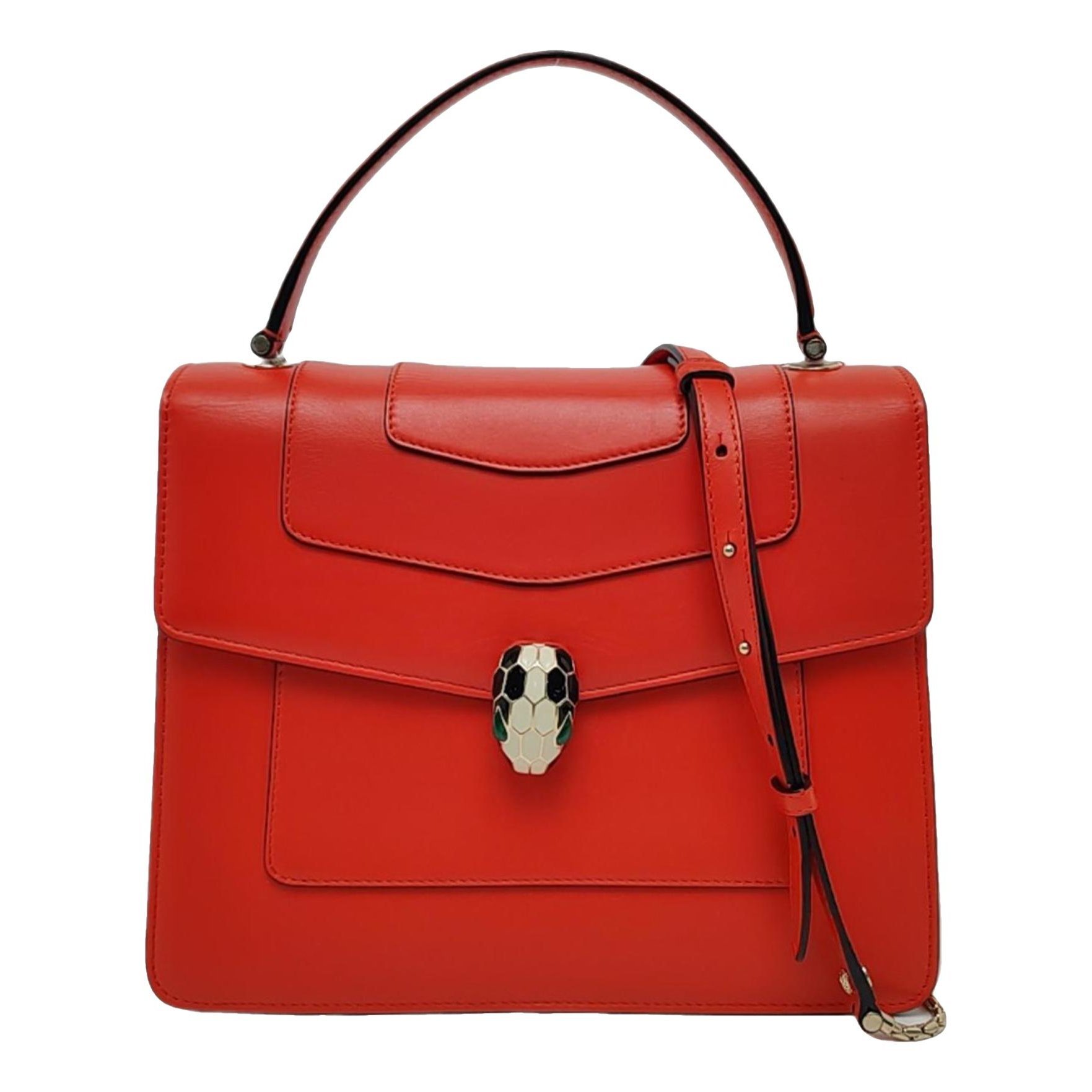 Serpenti leather handbag