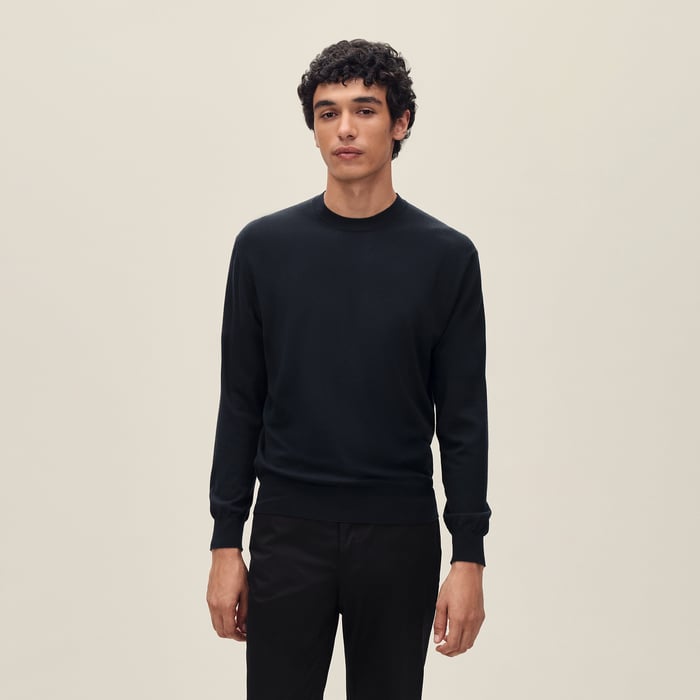 Marine "Detail H" Crewneck Sweater