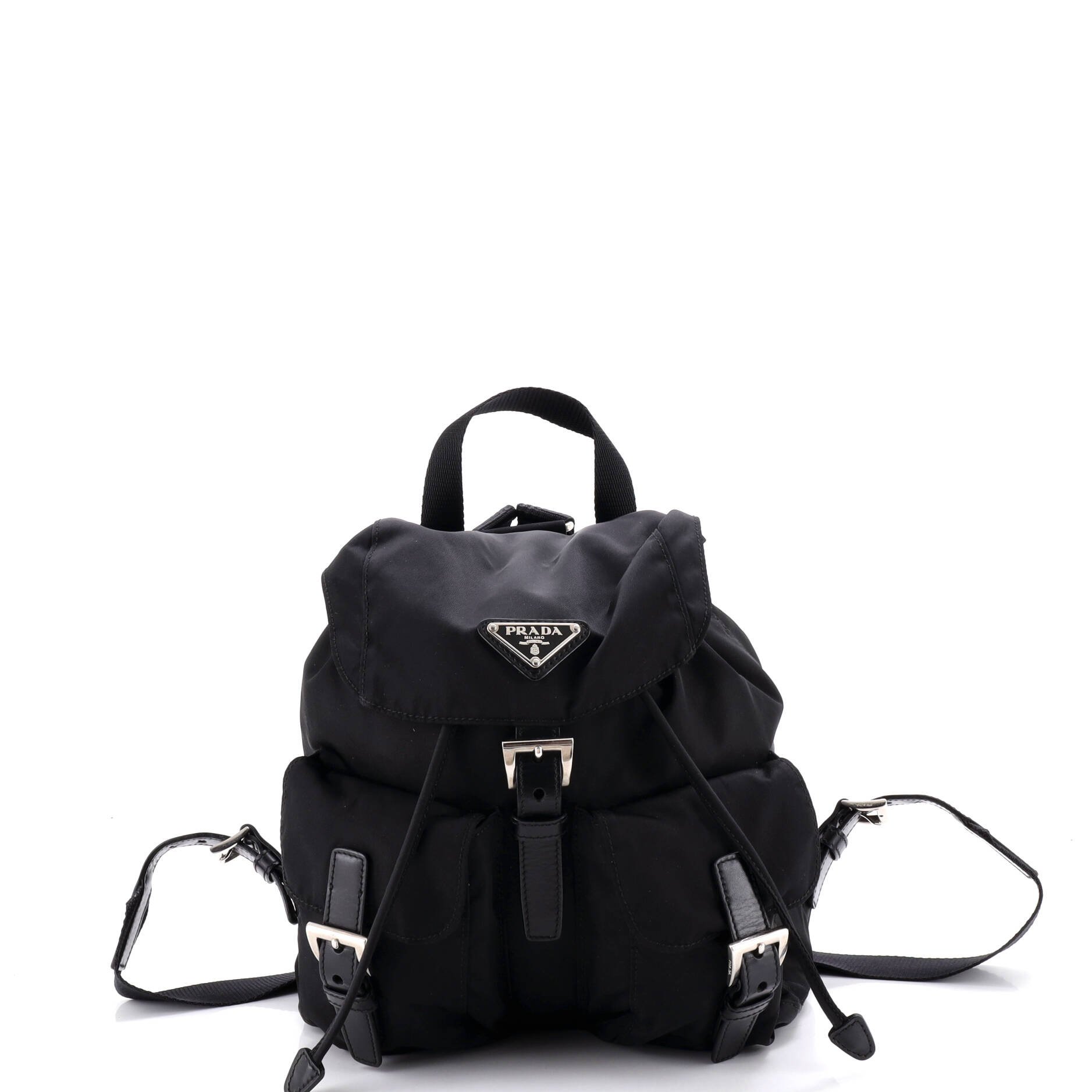 Double Front Pocket Backpack Tessuto Small